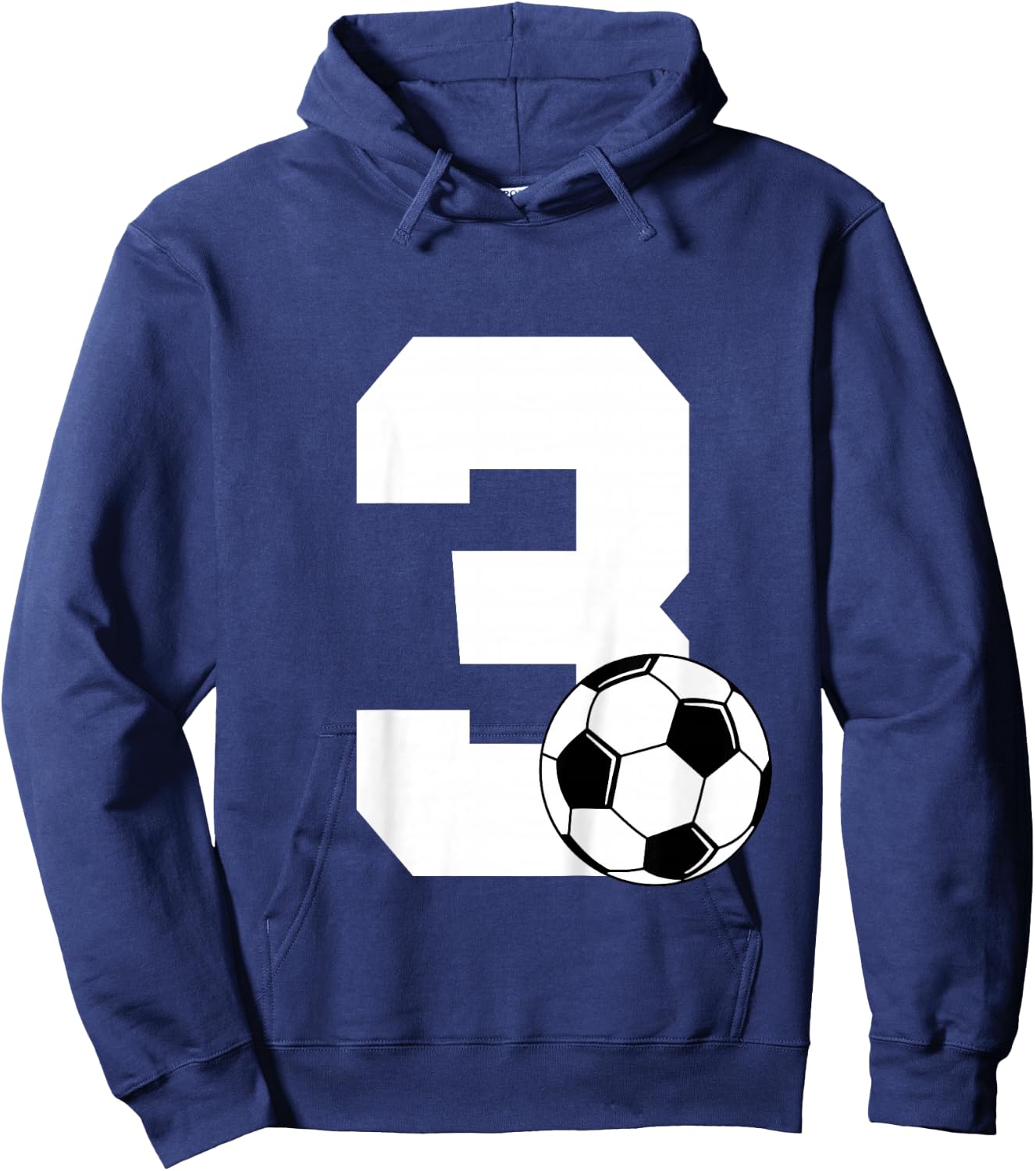 Kids Soccer Kids Toddler Boys 3rd Birthday Soccer Hoodie - Hoodie | Navy