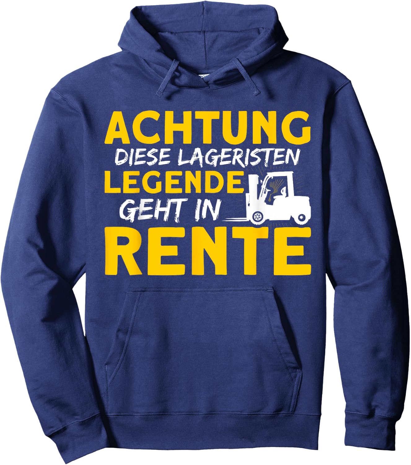 Men's Lageristen Legend Retirement Forklift Funny Forklift Driver , black, s Hoodie - Hoodie | Navy
