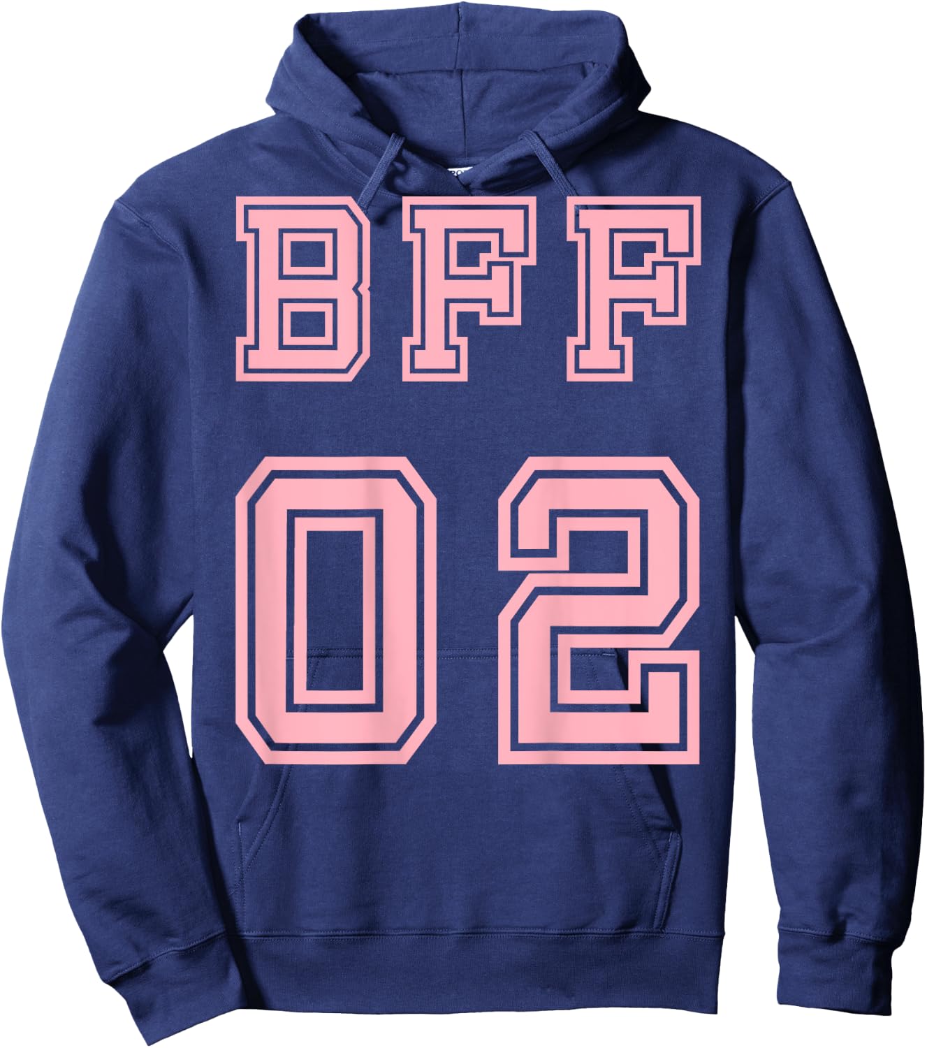 BFF 02 BFF For 2 Best Friends Matching Best Friends Hoodie - Hoodie | Navy