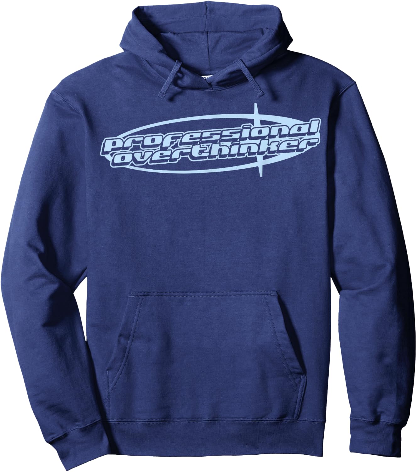 Professional Overthinker Joke Funny y2k Aesthetic 2000s 90s Hoodie - Hoodie | Navy