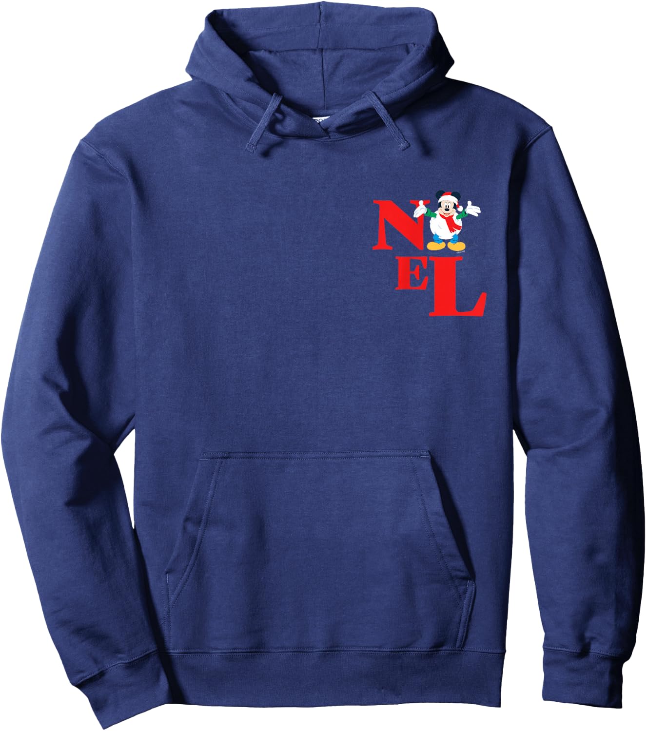 Disney Mickey Mouse Christmas Snowman Noel Corner Art Hoodie - Hoodie | Navy