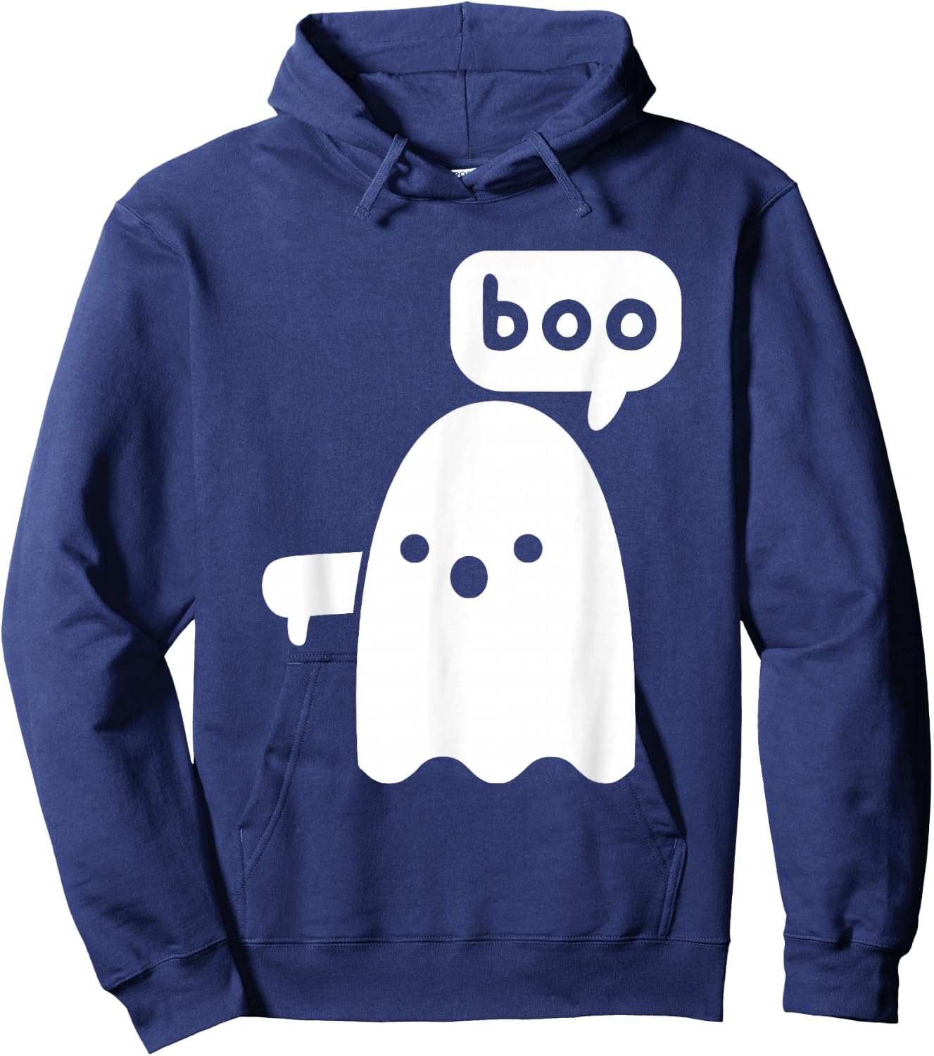 Thumbs Down Ghost Screaming Boo Disapproval Ghost halloween Hoodie - Hoodie | Navy