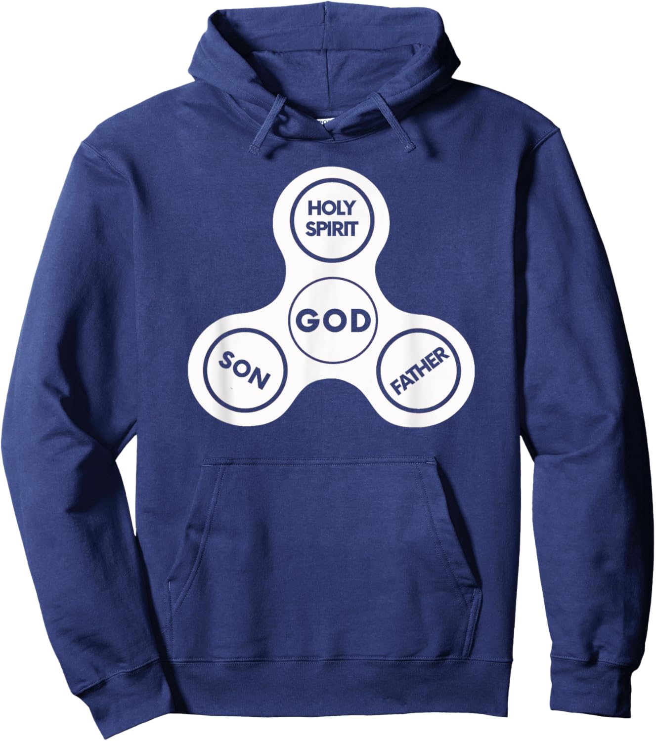 HOLY TRINITY Christian Fun Fidget Spinner God Bible Hoodie - Hoodie | Navy