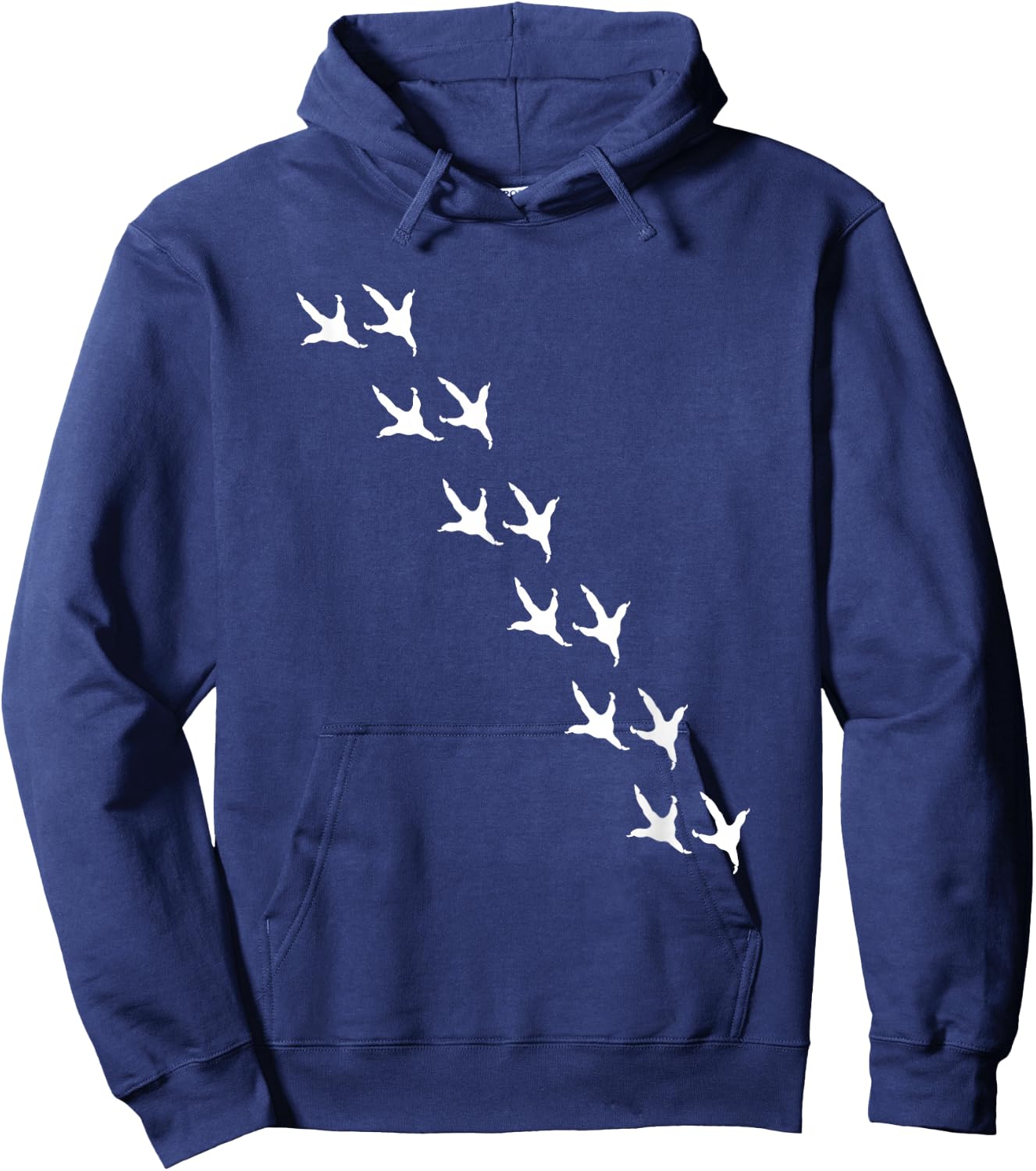 Hen Animal Lover Farm Bird Chicken Footprint Chicken Hoodie - Hoodie | Navy