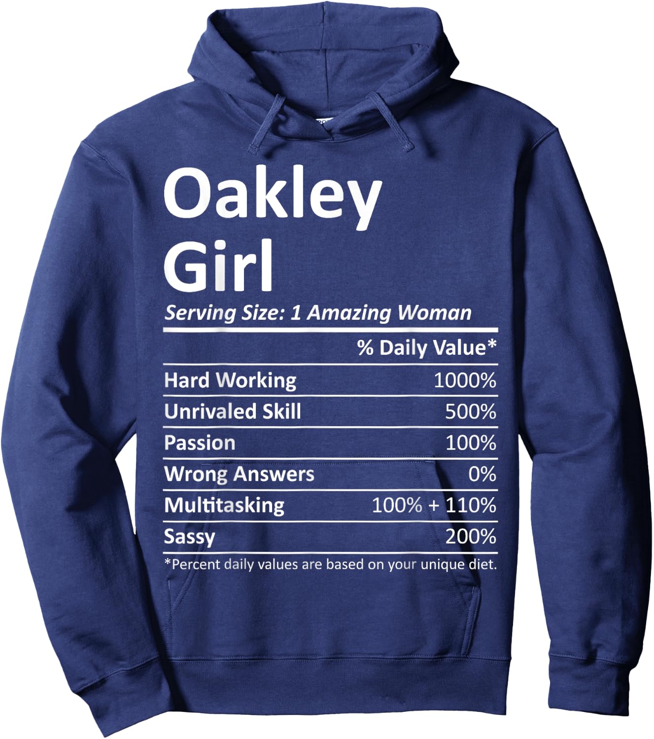 OAKLEY GIRL CA CALIFORNIA Funny City Home Roots USA Gift Hoodie - Hoodie | Navy