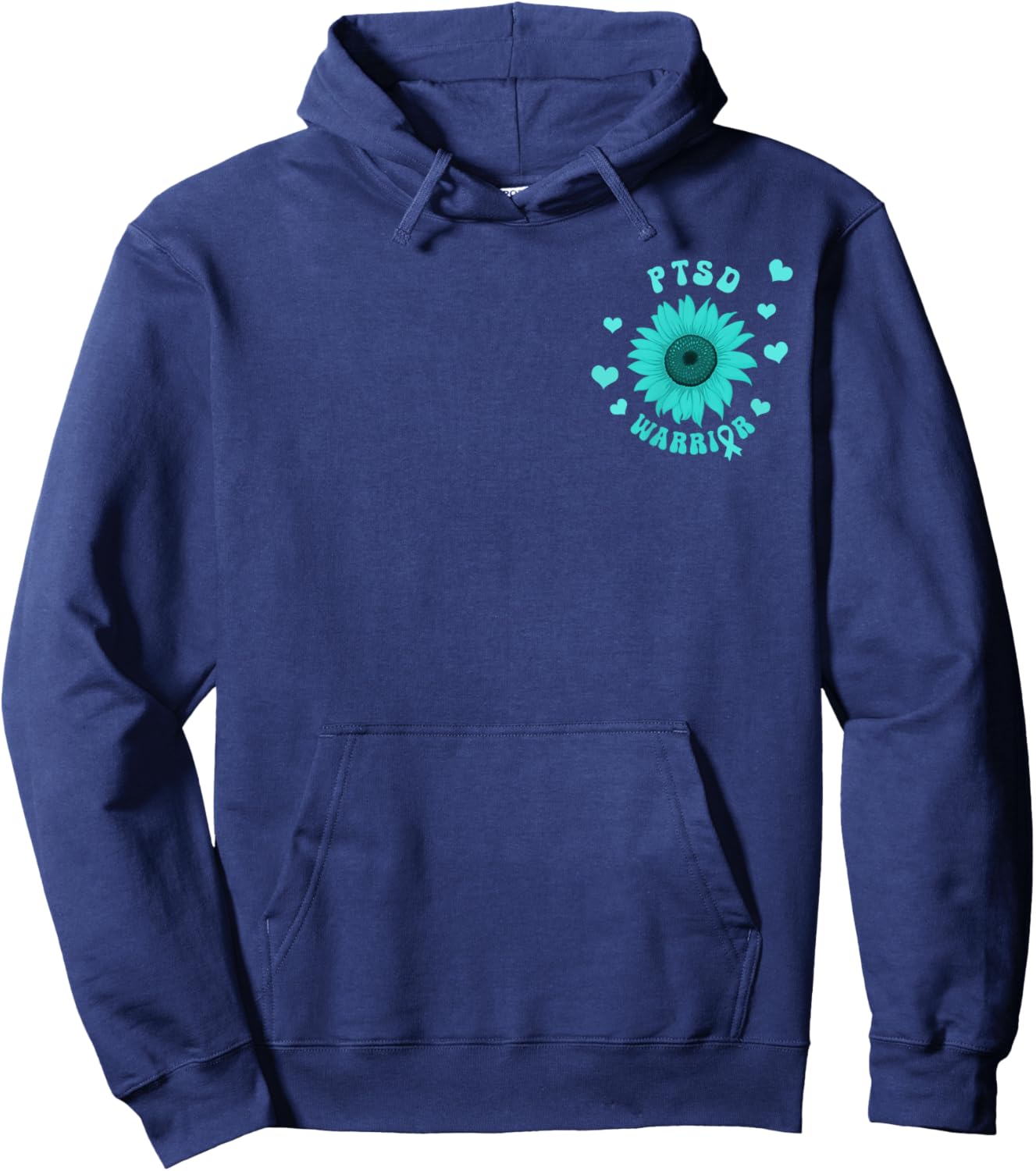 2 Sides PTSD Awareness Being Strong is The Only Choice Back Hoodie - Hoodie | Navy