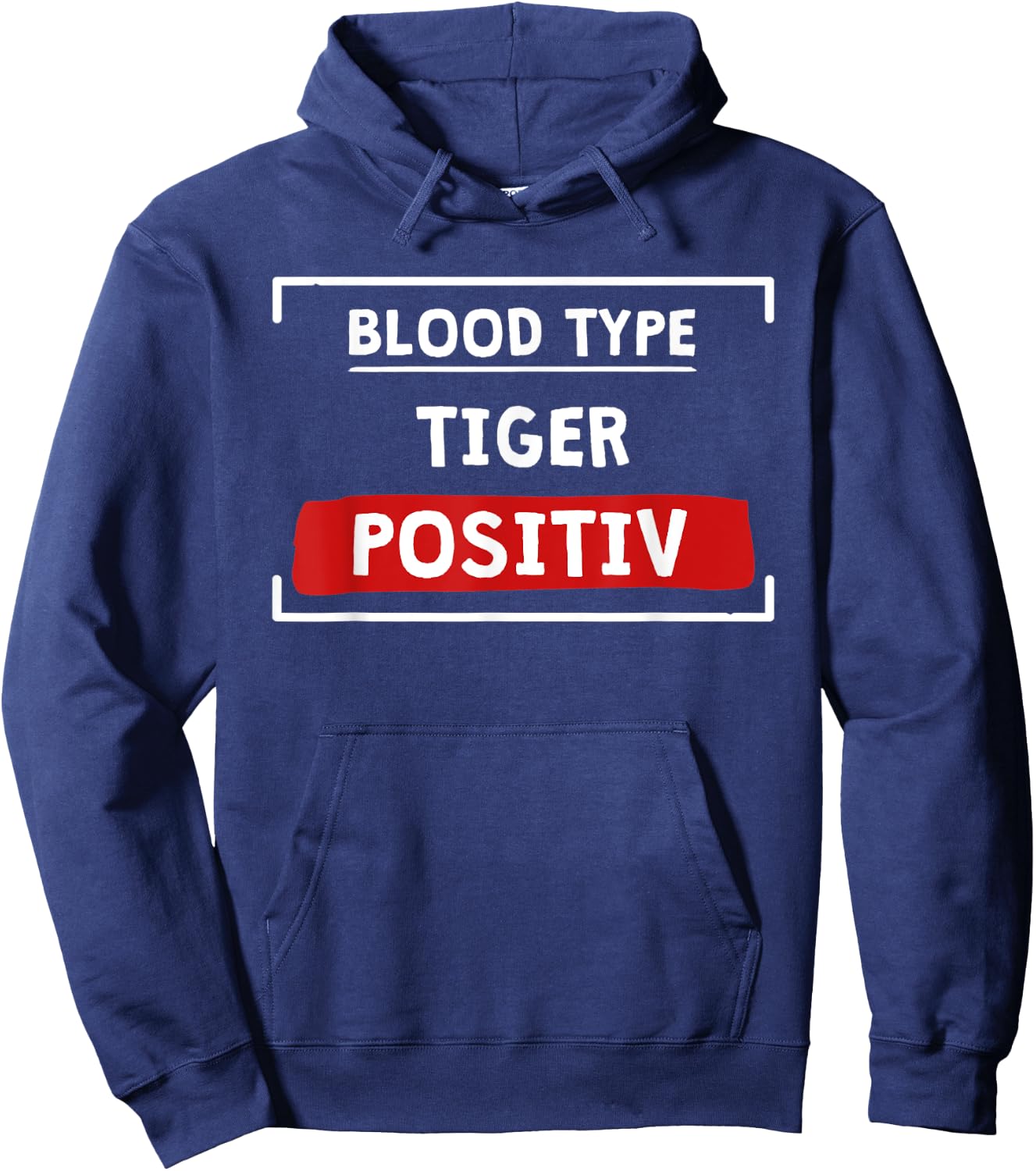 Blood Type TIGER Clothes Blood Group Nurse Gift Tiger Hoodie - Hoodie | Navy