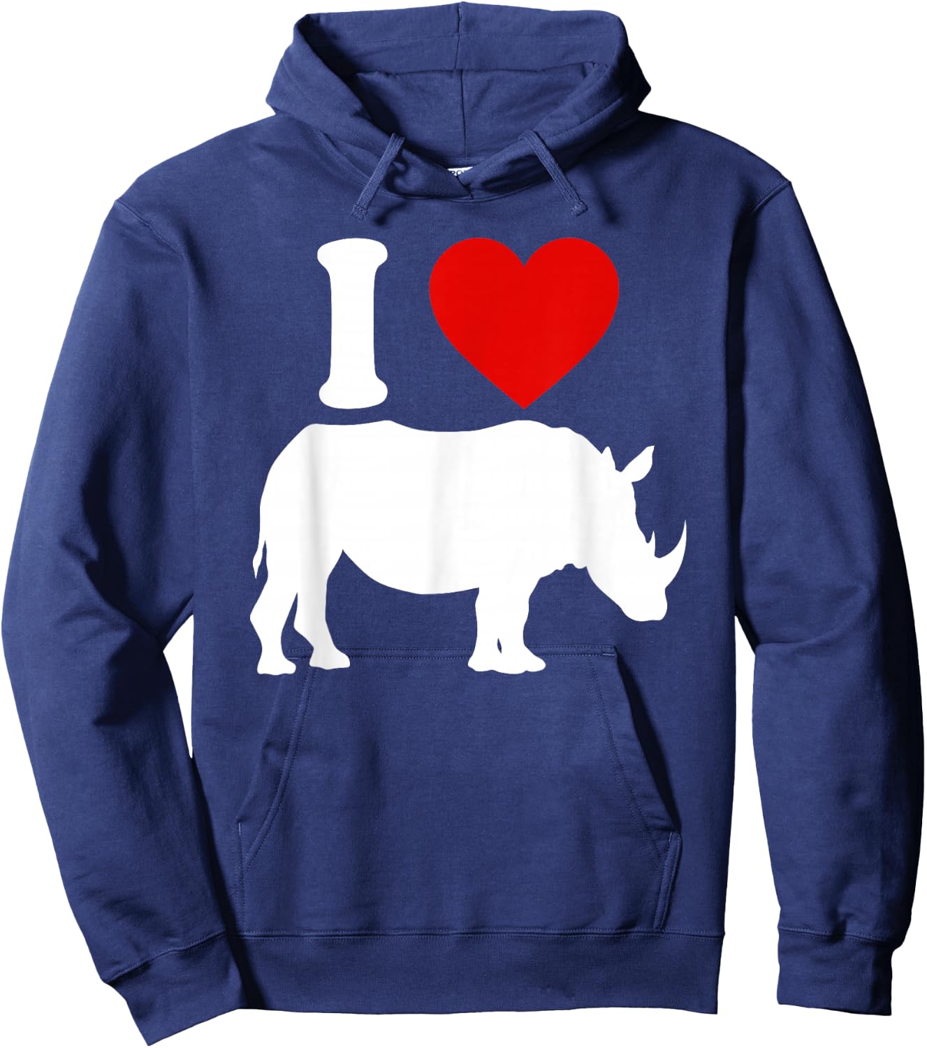 I HEART Rhinos LOVE Rhinoceros Hoodie - Hoodie | Navy