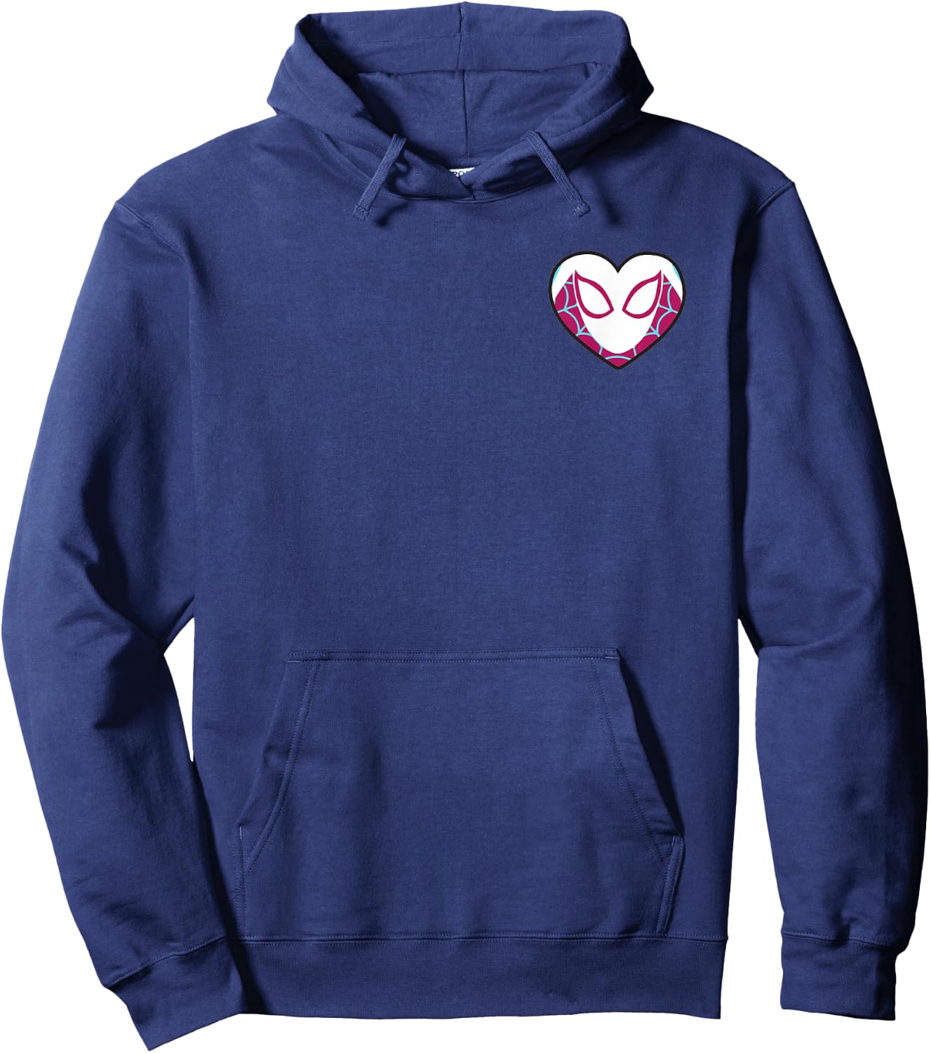 Marvel Spider-Gwen Ghost Spider Valentine’s Day Heart Mask Hoodie - Hoodie | Navy