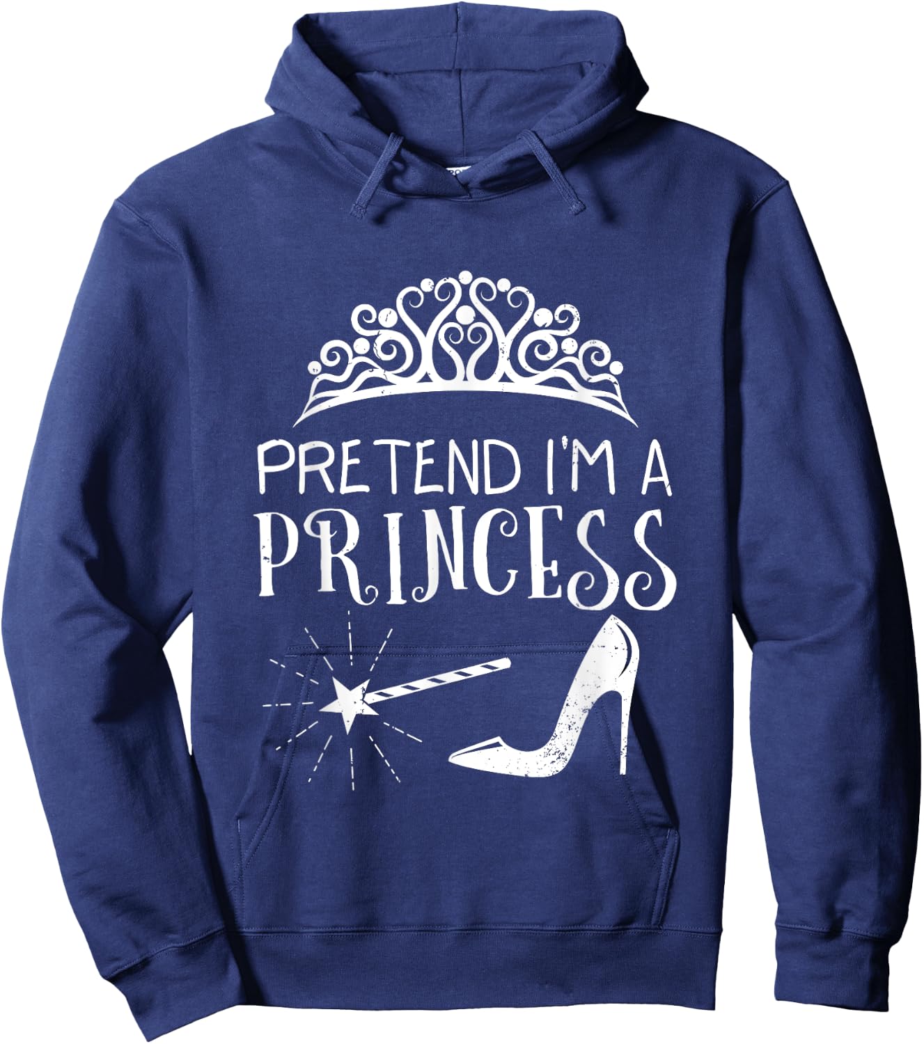 Fun Pretend I Am Princess Simple Magic Halloween Costume Hoodie - Hoodie | Navy
