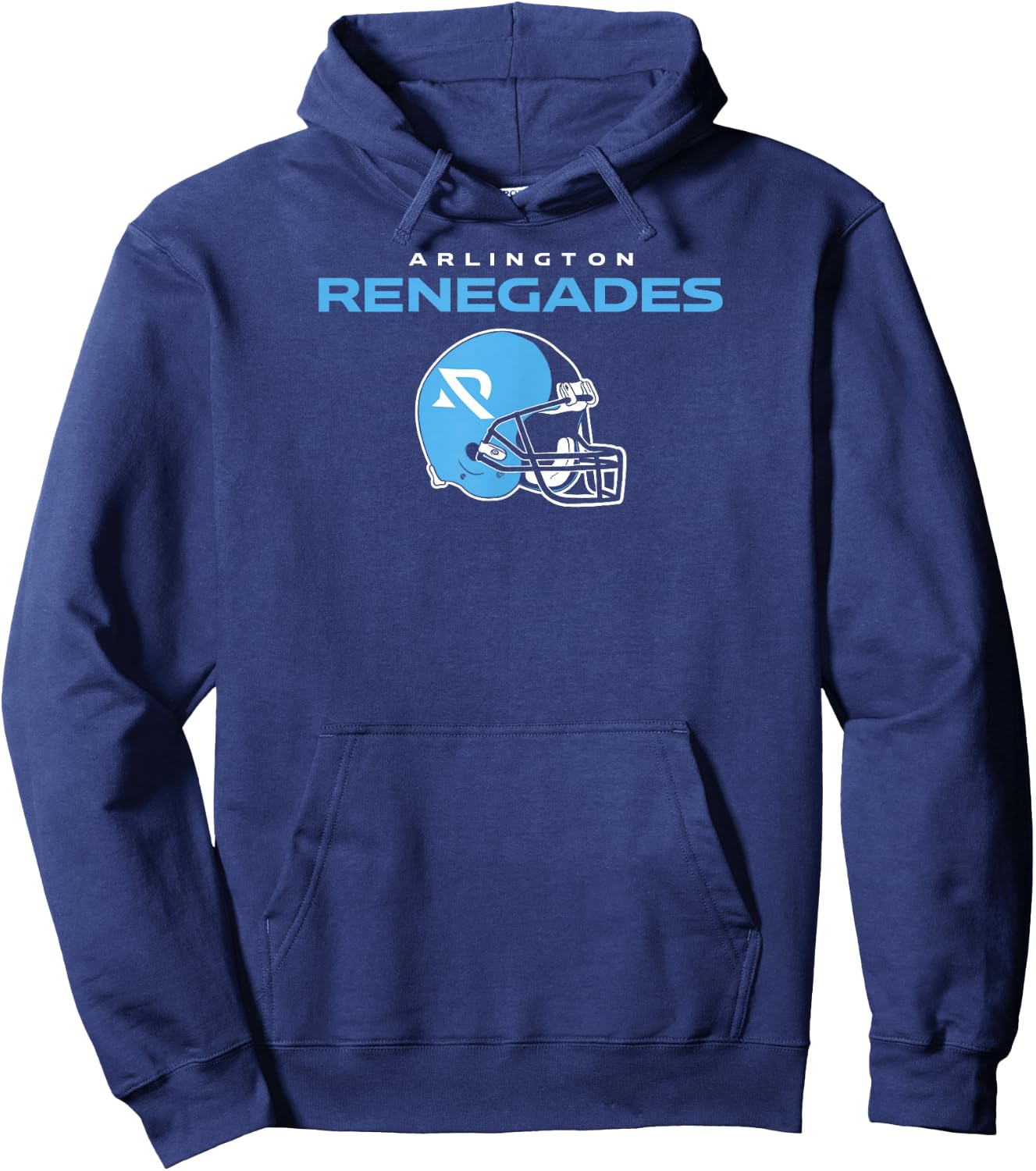 BreakingT Arlington Renegades UFL Vintage Helmet Black -Adults Short Sleeve Classic Fit Cotton Blend Small Hoodie - Hoodie | Navy
