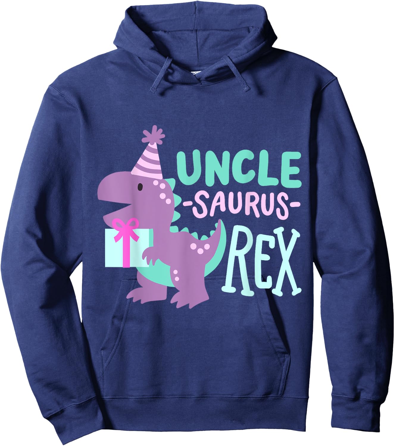 Dinosaur Birthday Uncle Saurus T Rex Family Matching Party Hoodie - Hoodie | Navy