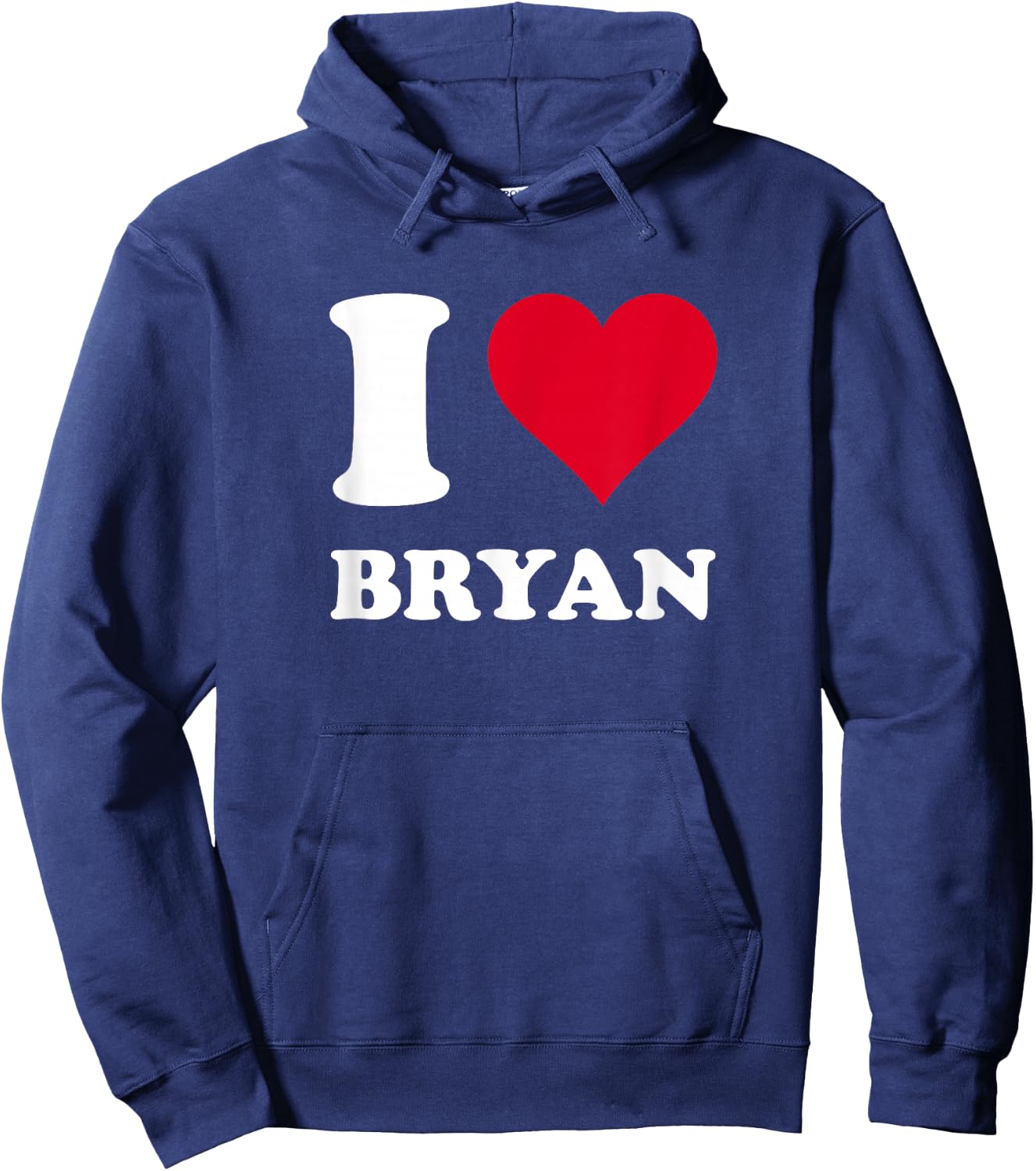 Red Heart I Love Bryan , Black, S Hoodie - Hoodie | Navy