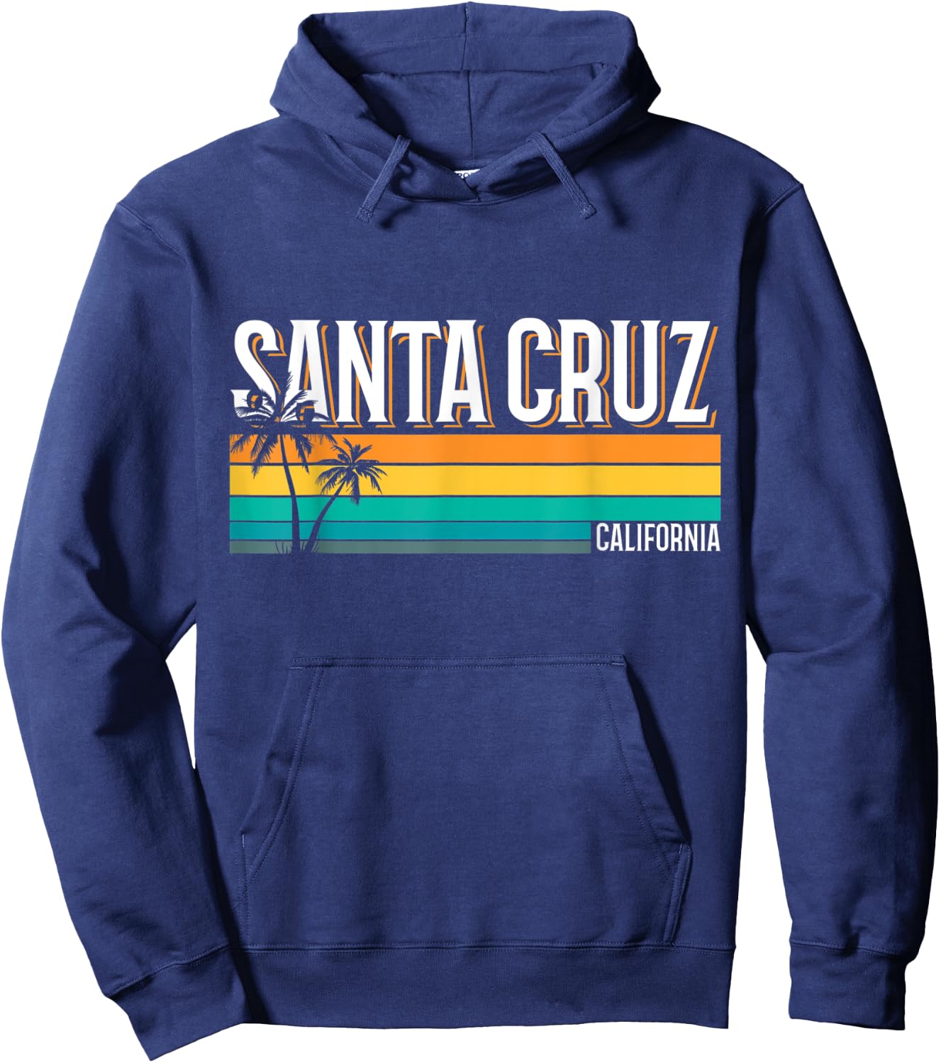 Santa Cruz, Kalifornien, Sommersonne, Palmen, Strand Hoodie - Hoodie | Navy
