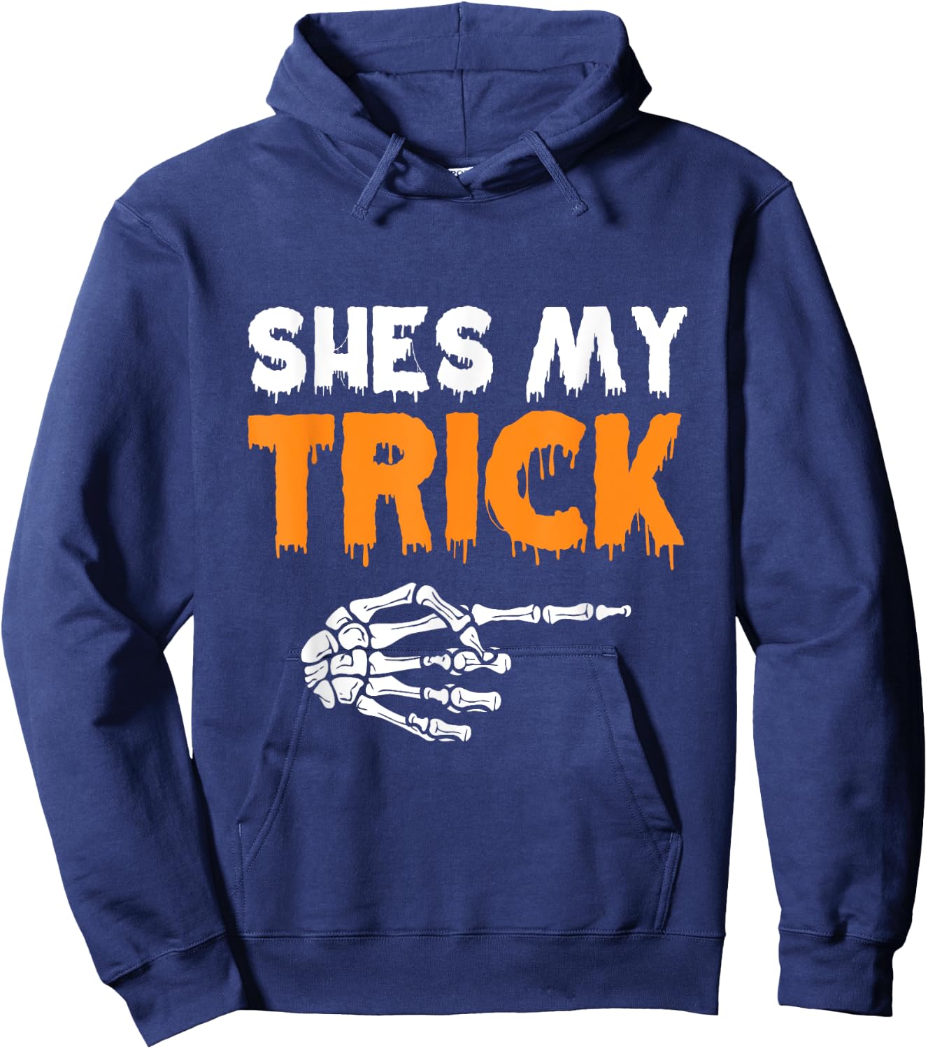Funny She's My Trick He's My Treat Halloween Costume Hers Hoodie - Hoodie | Navy