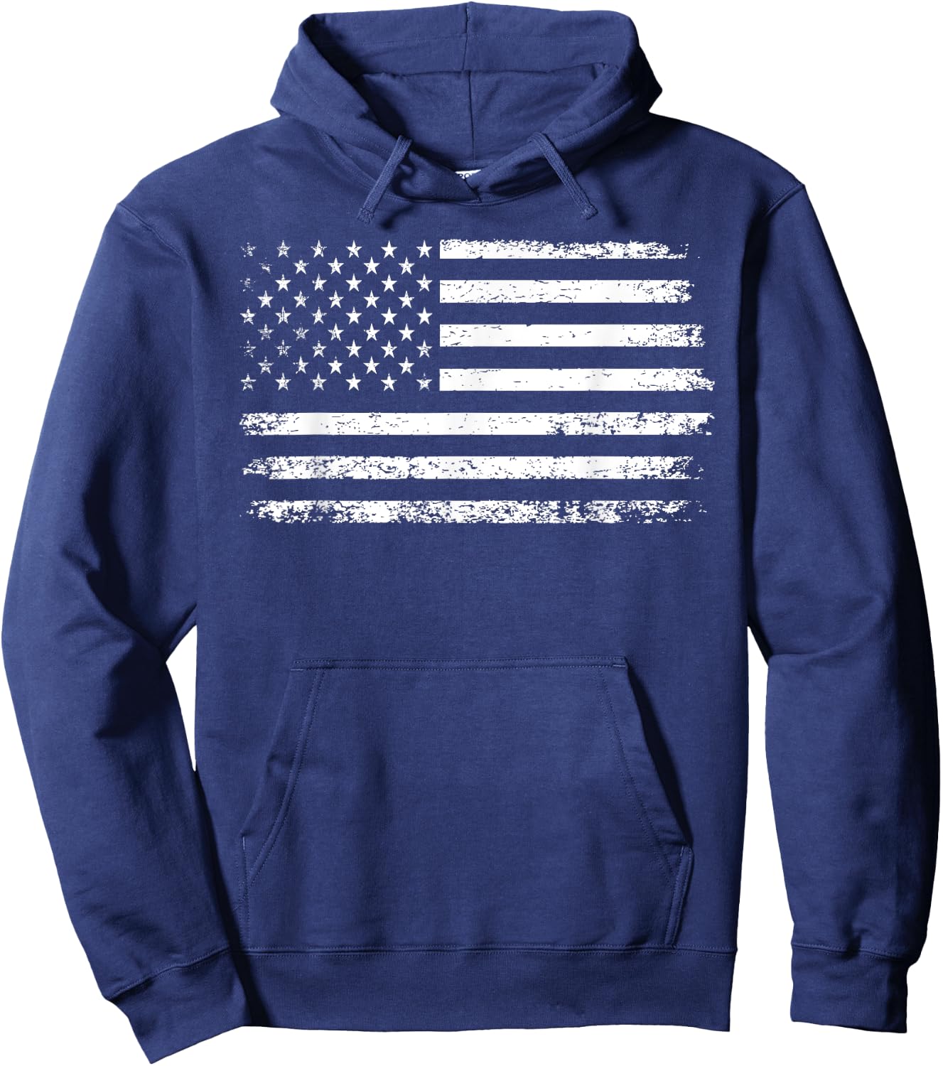 Distressed American Flag Men Boys Women Girls Kids Hoodie - Hoodie | Navy