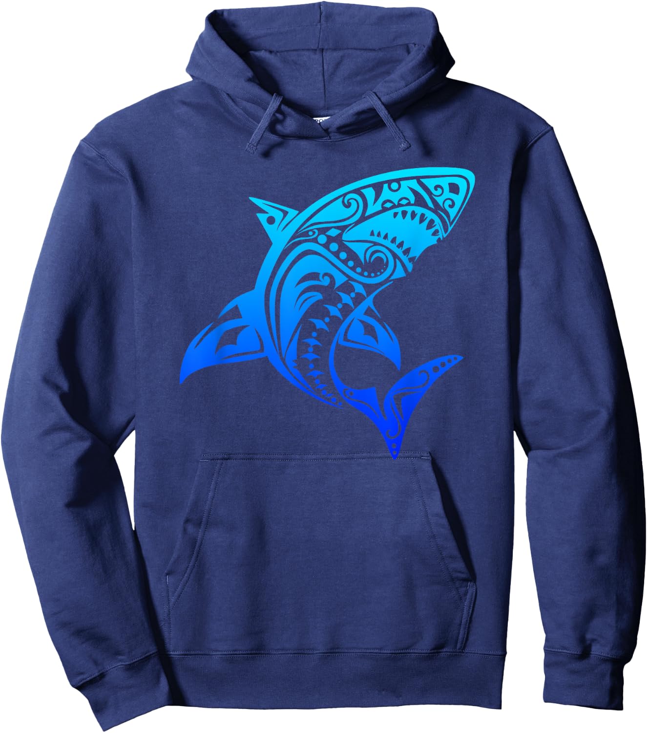 Shark Vintage Retro Throwback Vacation Hoodie - Hoodie | Navy