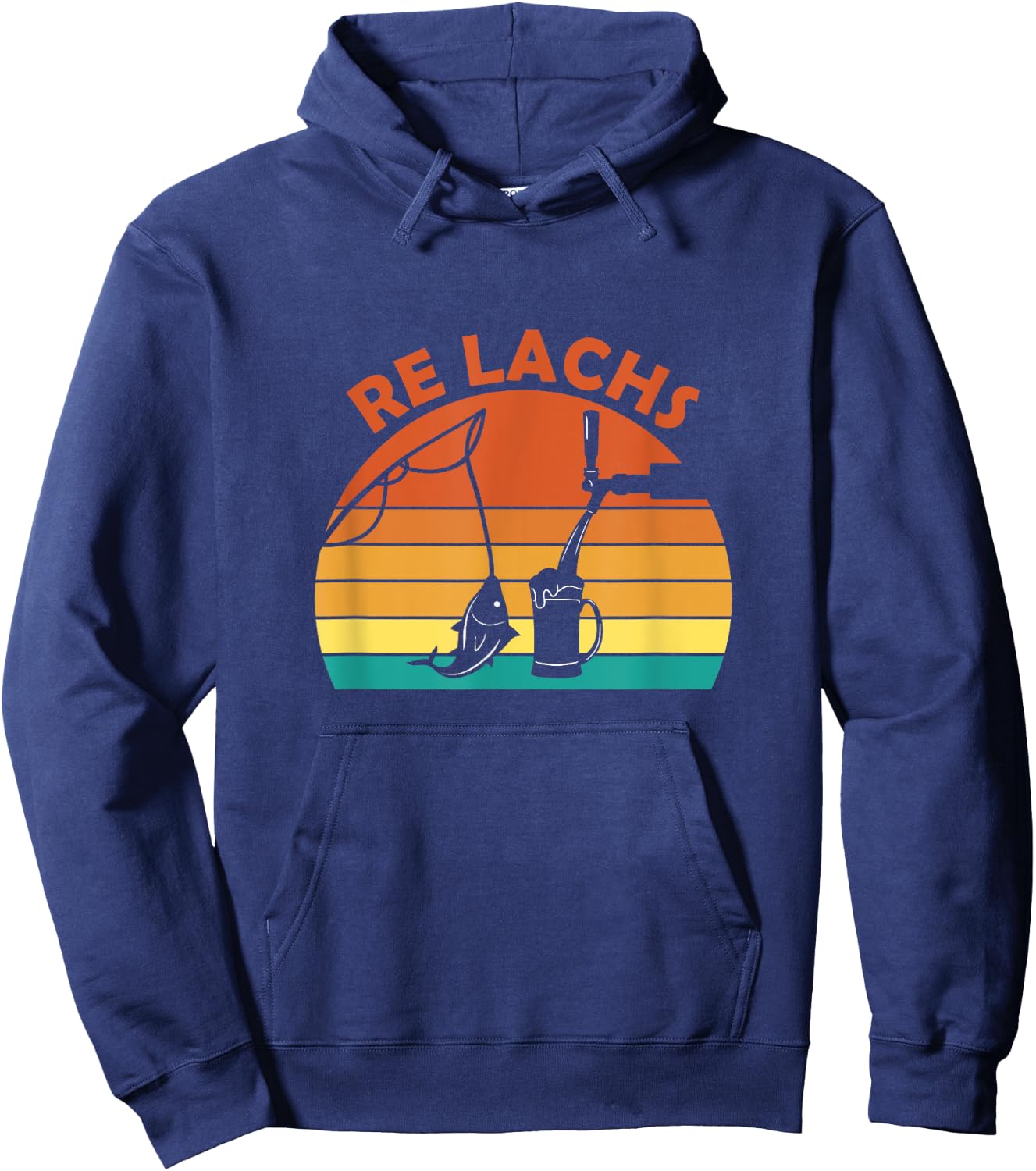 Re Salmon Funny Fisherman Saying for Hobby Fishermen and Angler , black Hoodie - Hoodie | Navy