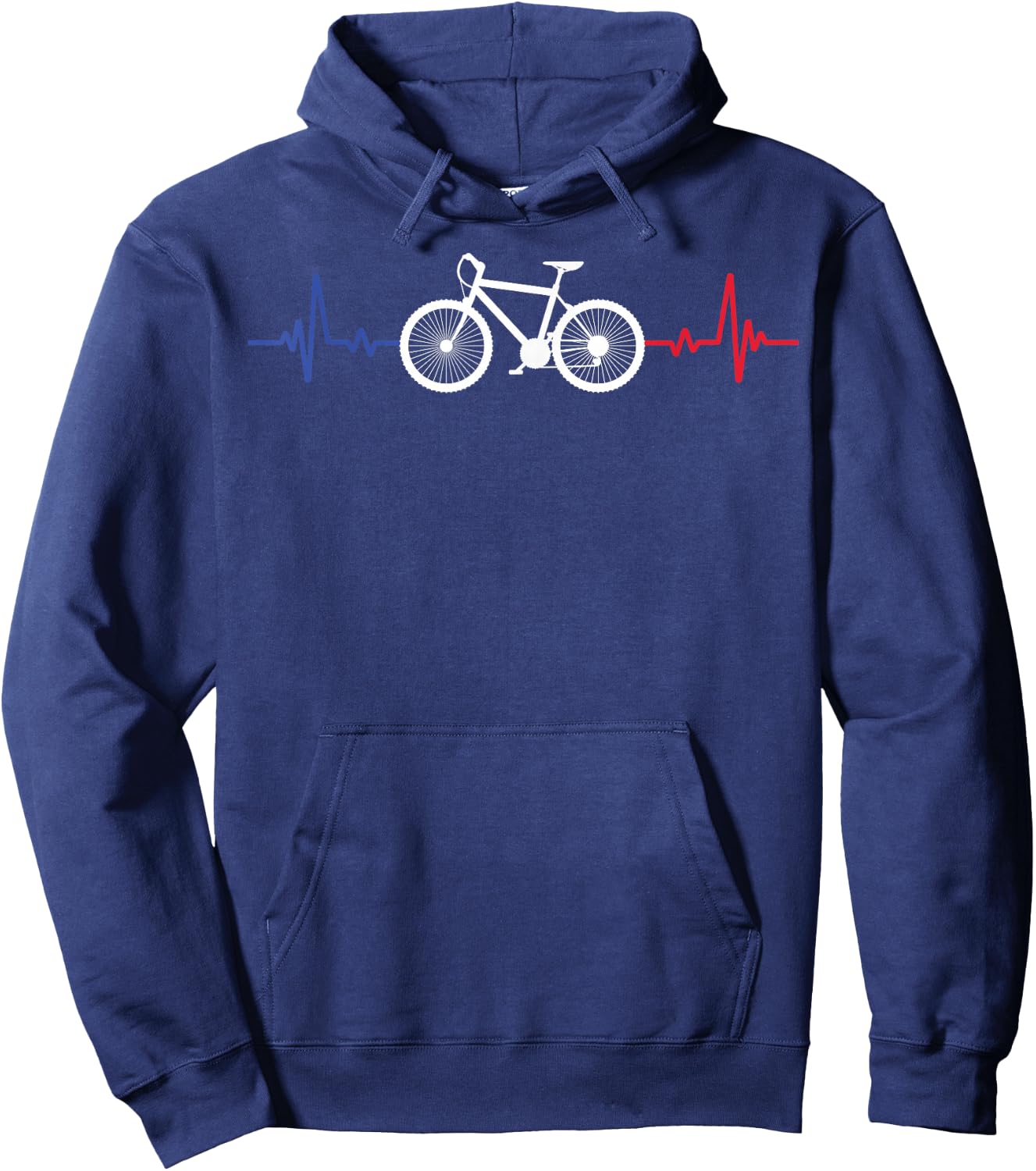 Bicycle Bike Cyclism Cycling Mtb Heartbeat Humour Hoodie - Hoodie | Navy