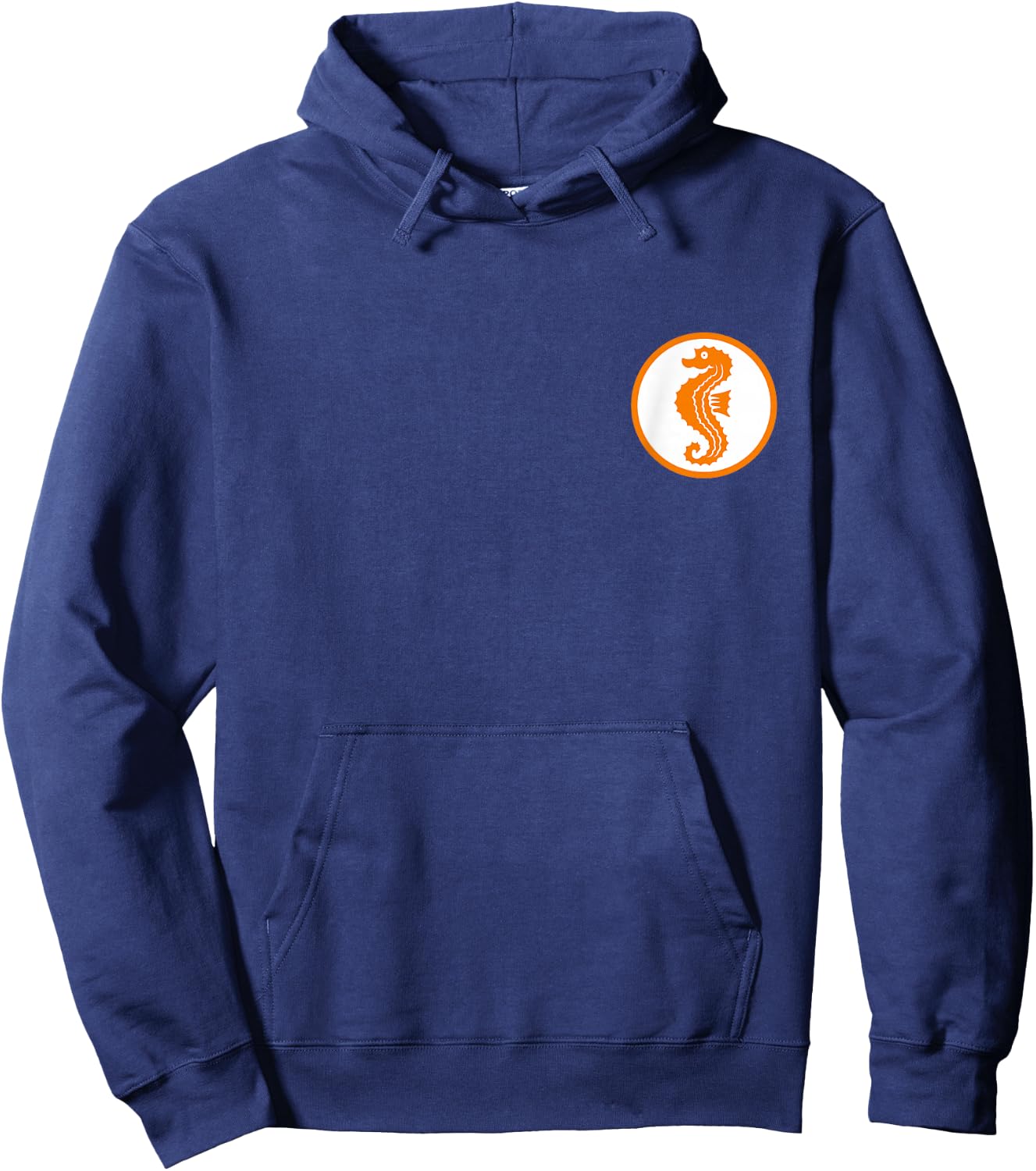 Seahorse Swimming Badge Early Swimming Retro Swimming , black, s Hoodie - Hoodie | Navy