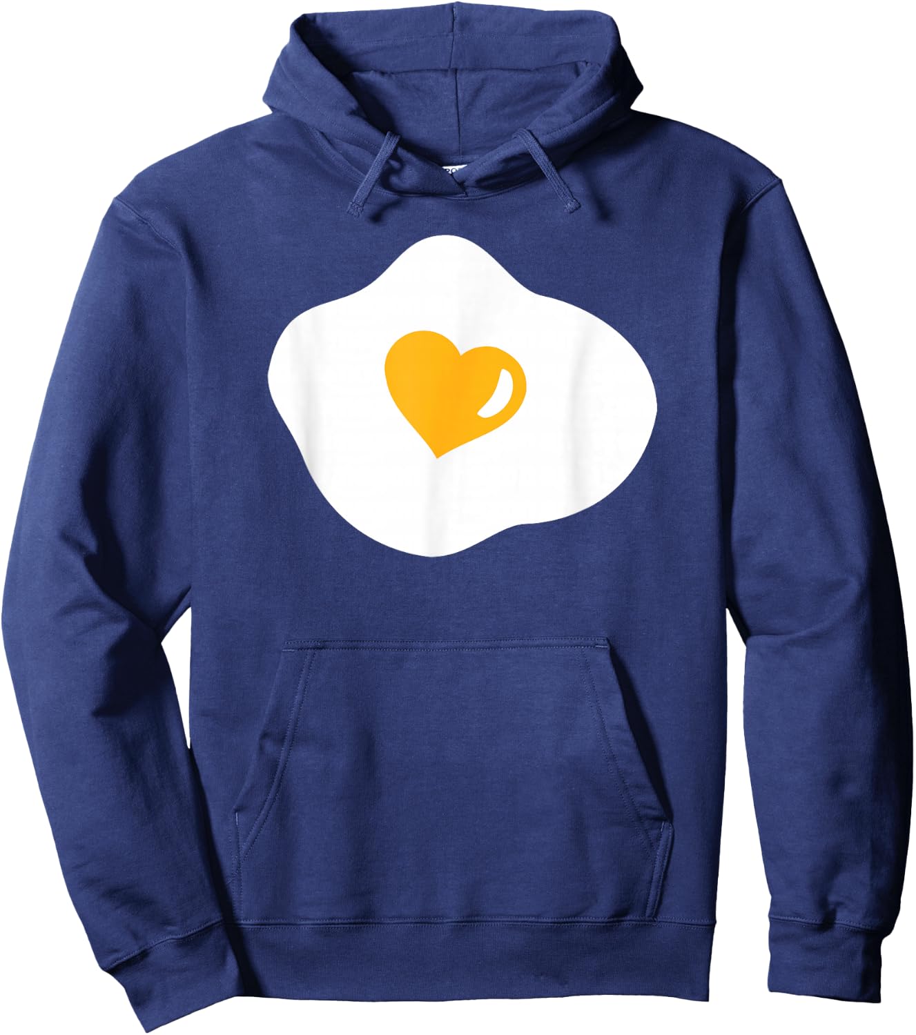 Fried Egg Heart Hoodie - Hoodie | Navy
