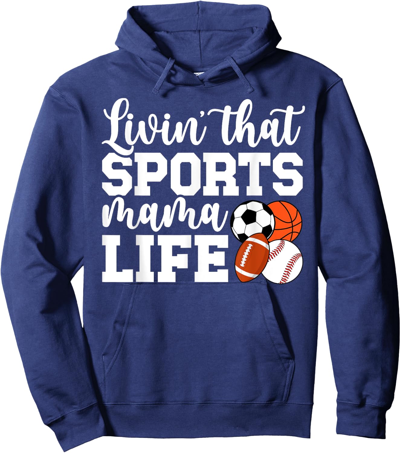 Sports Mama Life Sports Mom Sports Mother Sport Mom Hoodie - Hoodie | Navy