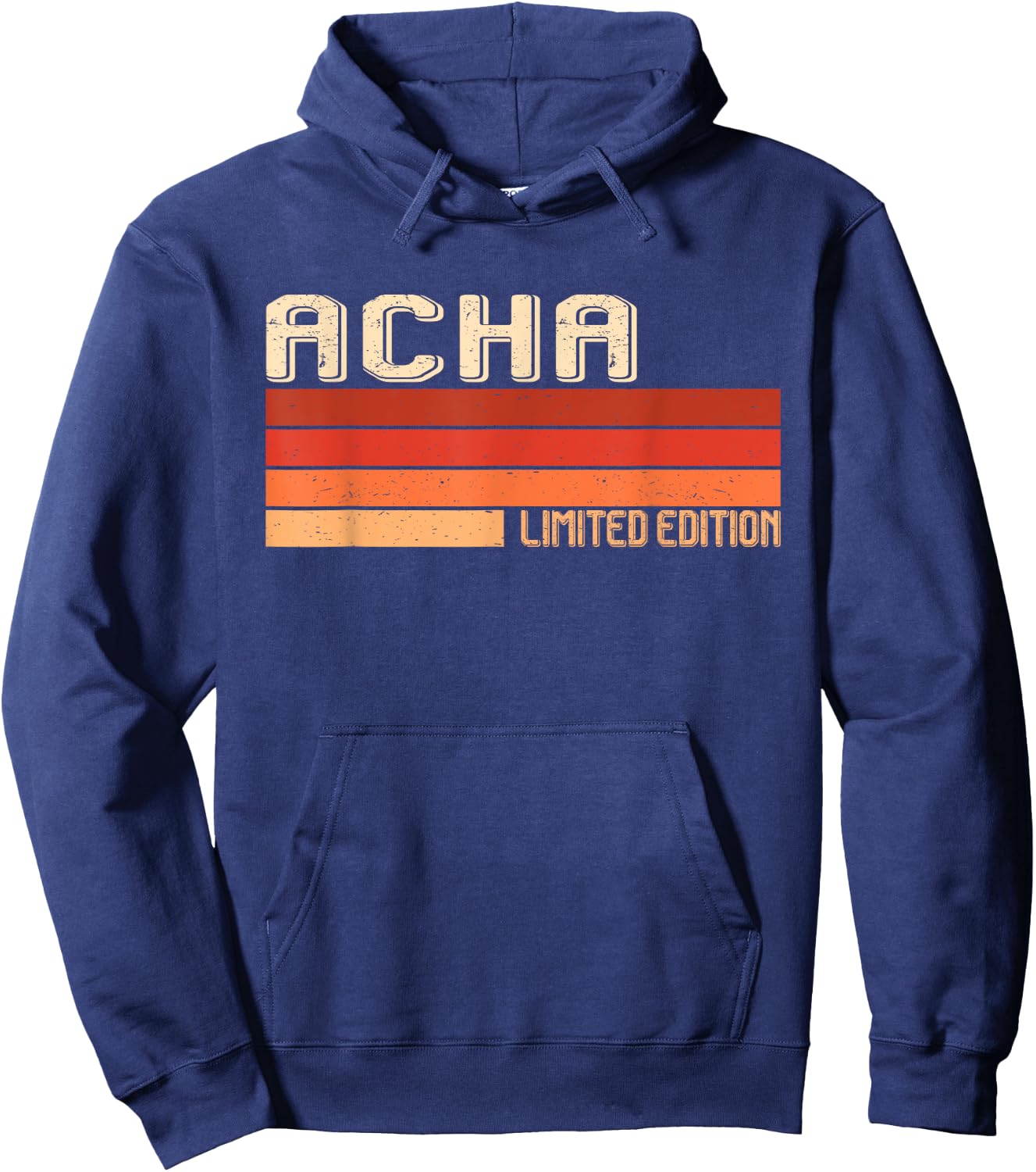 ACHA Name Personalized Idea Men Retro Vintage ACHA Hoodie - Hoodie | Navy