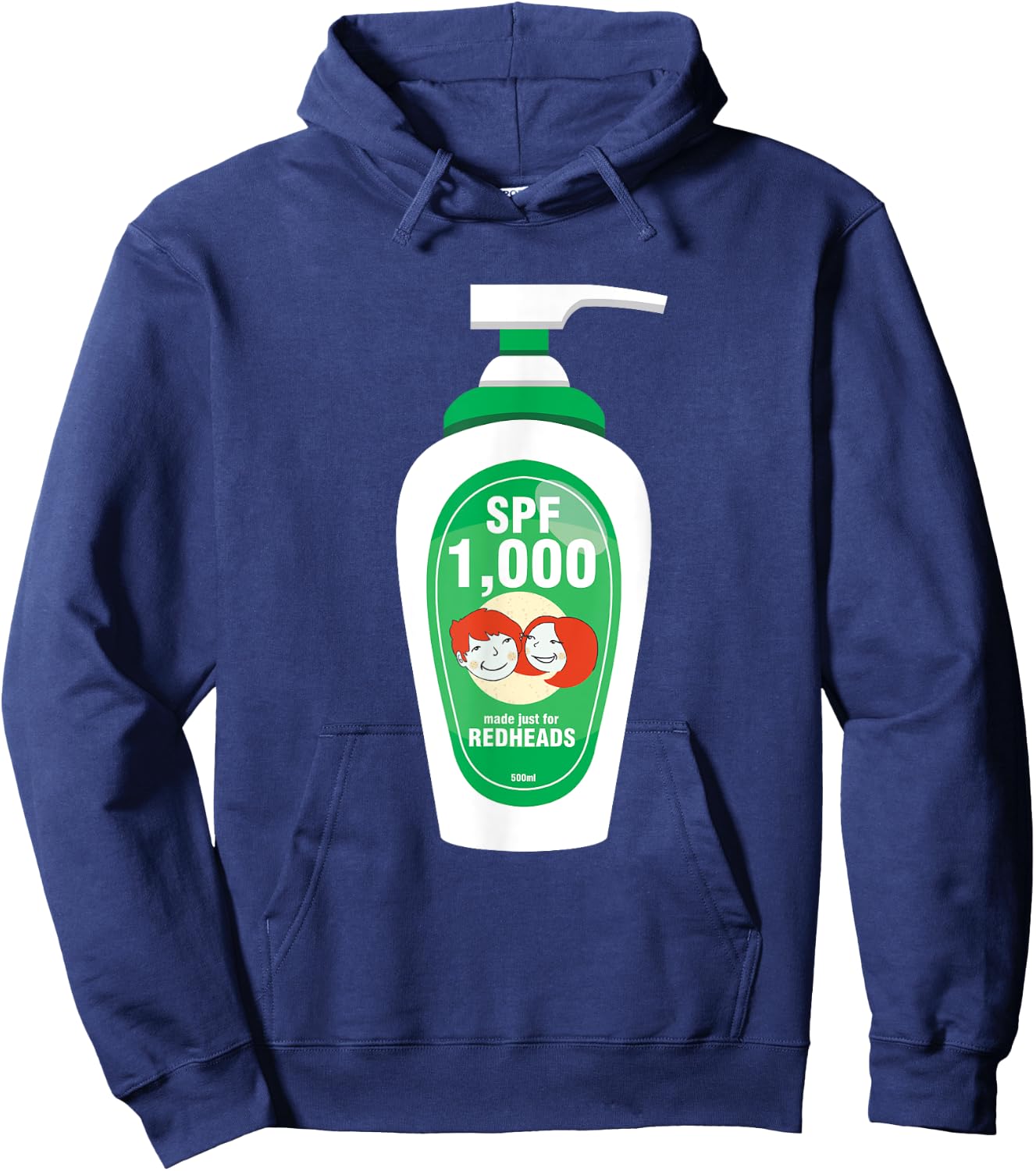Funny Sarcastic Irish Ginger Redhead SPF 1000 Sunscreen Hoodie - Hoodie | Navy