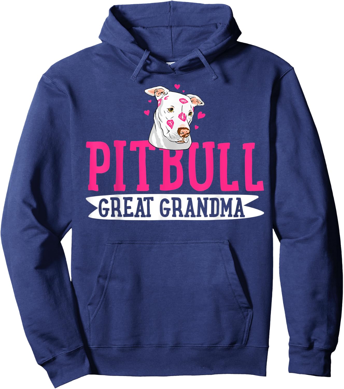 Pitbull Great Grandma Pit Bull Terrier Pibble Mother's Day Hoodie - Hoodie | Navy