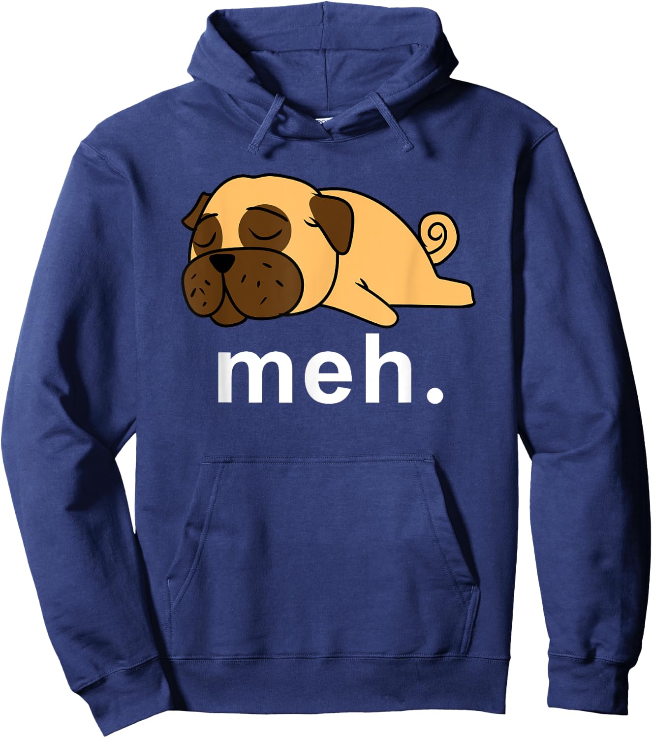 Pug Meh Dog Internet Meme Animal Gifts Women Kids Hoodie - Hoodie | Navy