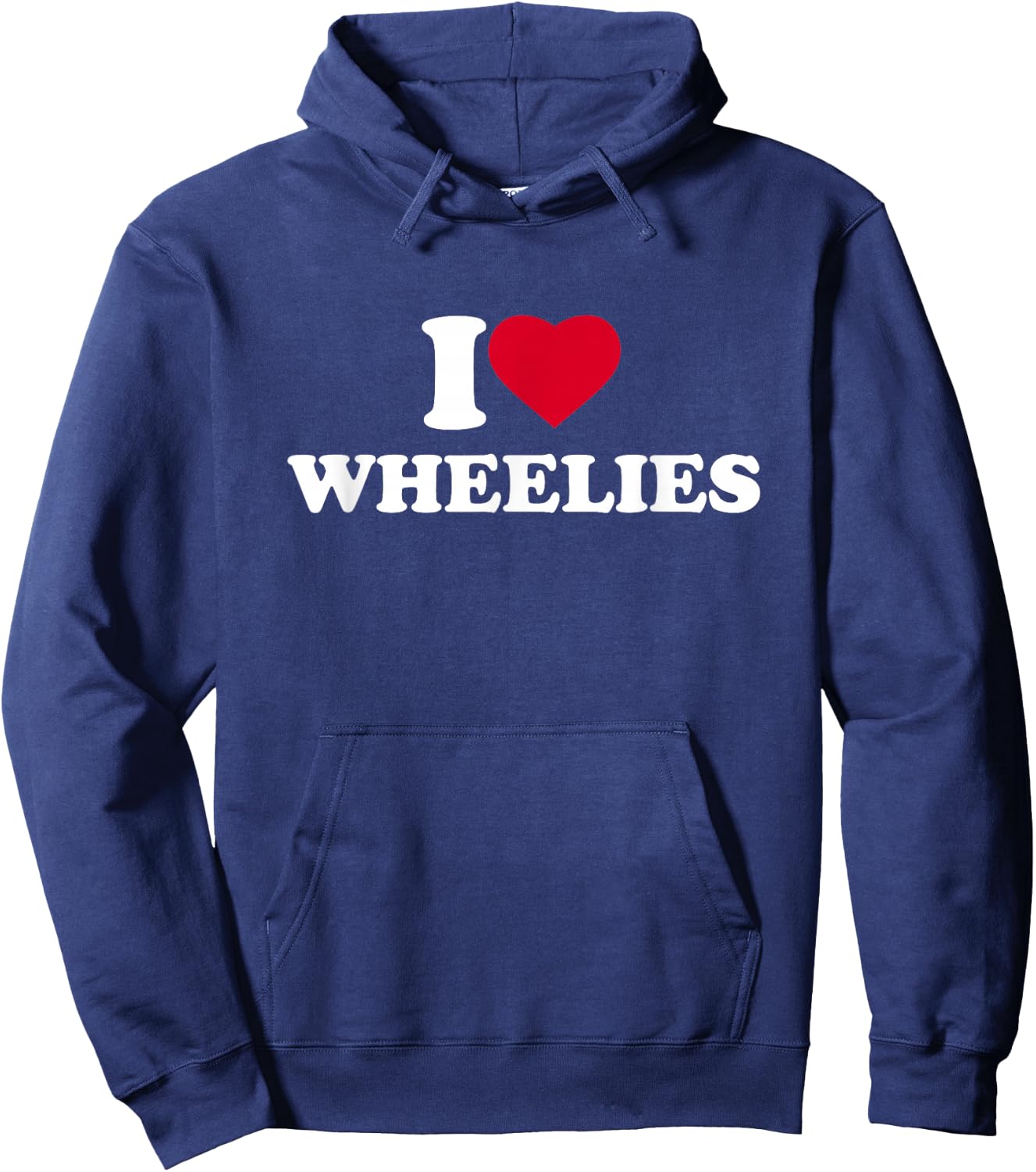 I Love Wheelies I Heart Lover Bike Motorcycle Dirtbike Hoodie - Hoodie | Navy