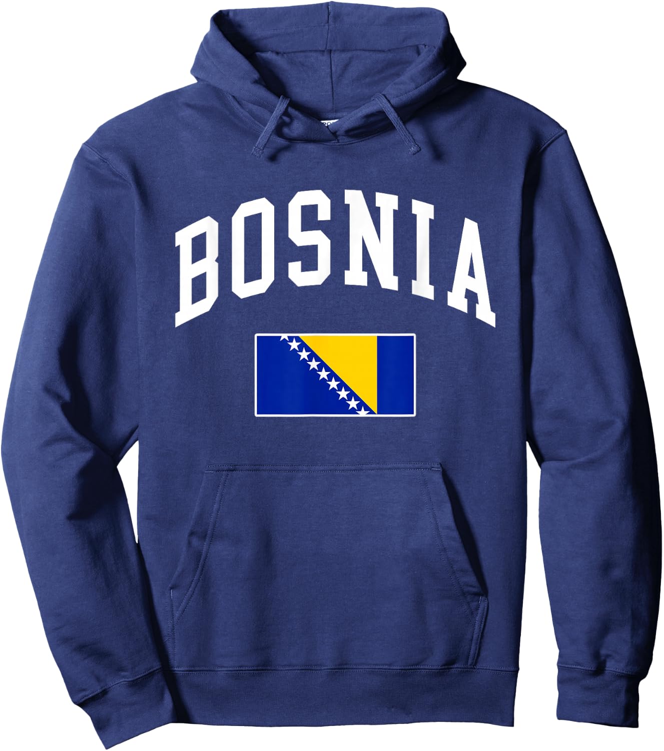 Bosnia and Herzegovina Flag Retro Vintage Classic Graphic Hoodie - Hoodie | Navy