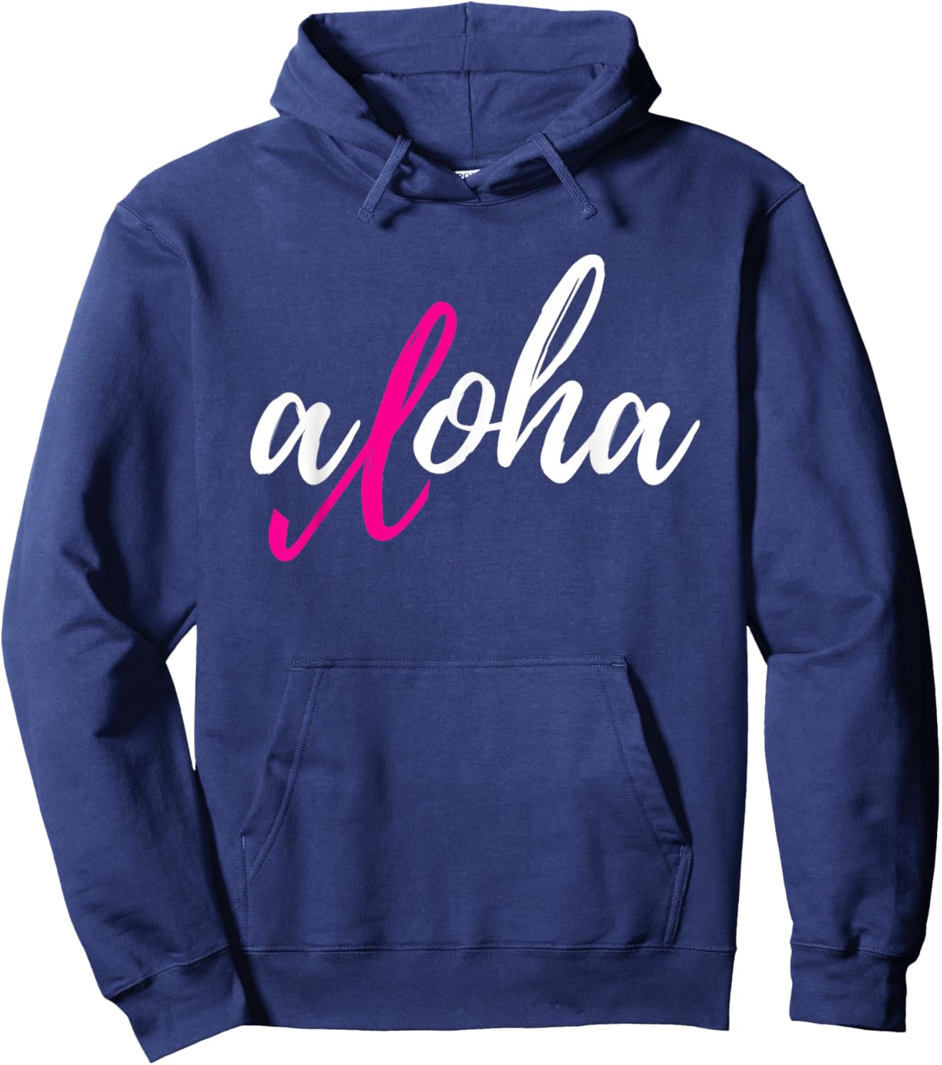 Aloha Pink Ribbon Breast Cancer Awareness Hoodie - Hoodie | Navy