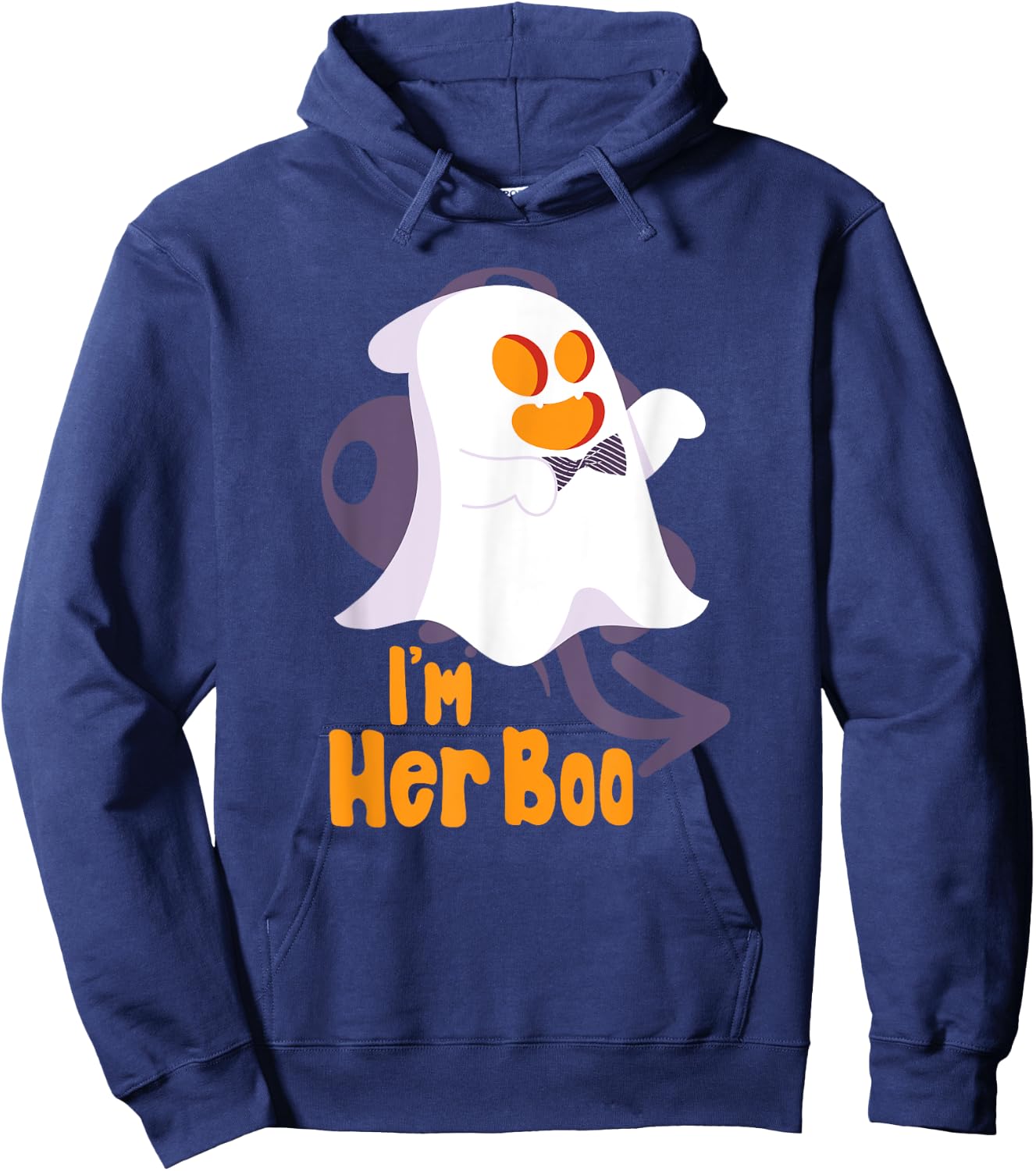I'm Her Boo Halloween Ghost Matching Couple Cute Hoodie - Hoodie | Navy