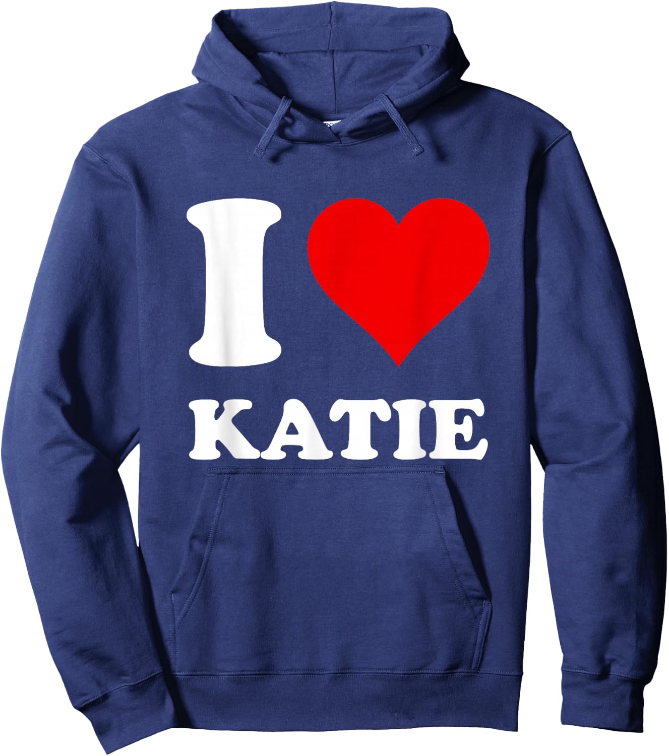 Red Heart I Love Katie Hoodie - Hoodie | Navy