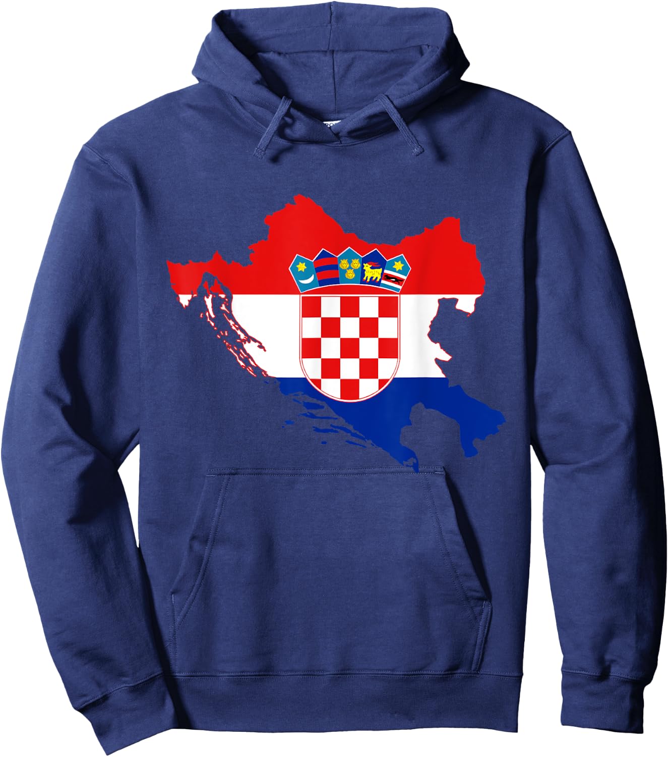 Kroatien , Kroatische Karte, Kroatien Shirts für Damen Hoodie - Hoodie | Navy