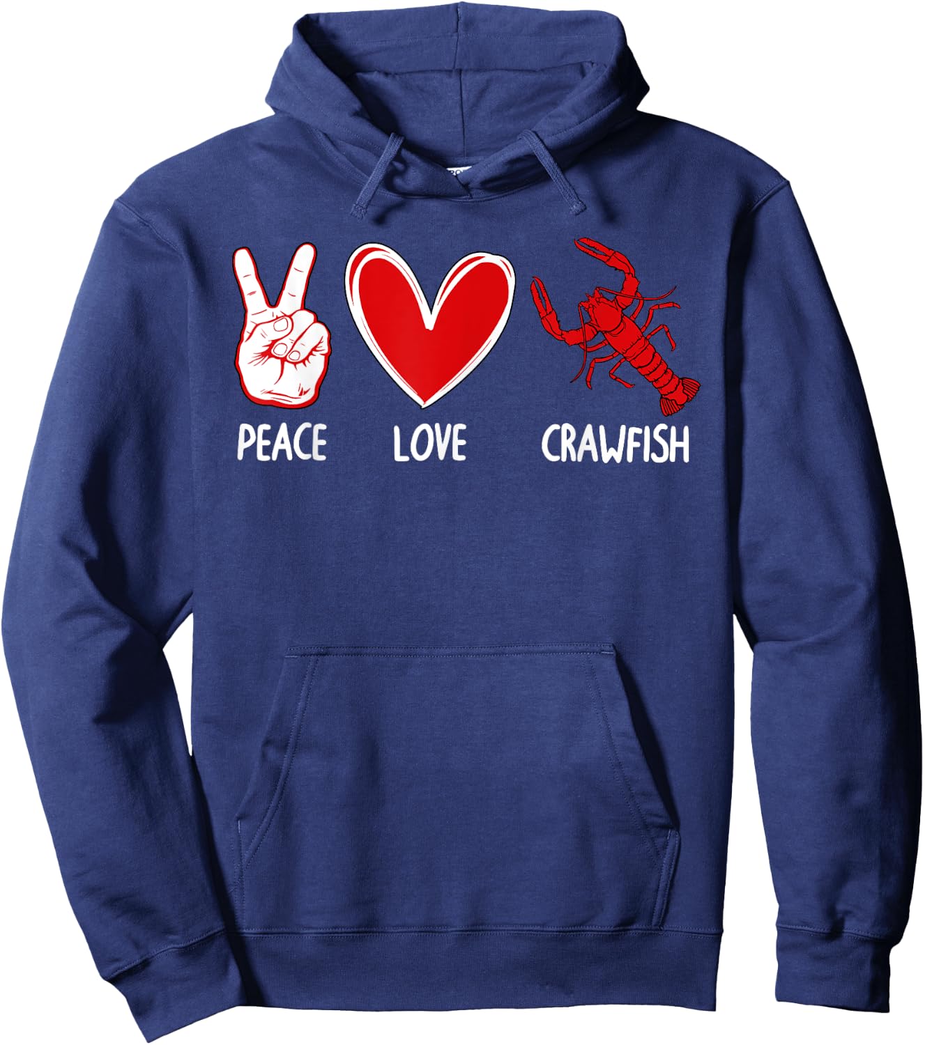 Funny Crawfish Art Women Kid Lobster Shellfish Lover Hoodie - Hoodie | Navy