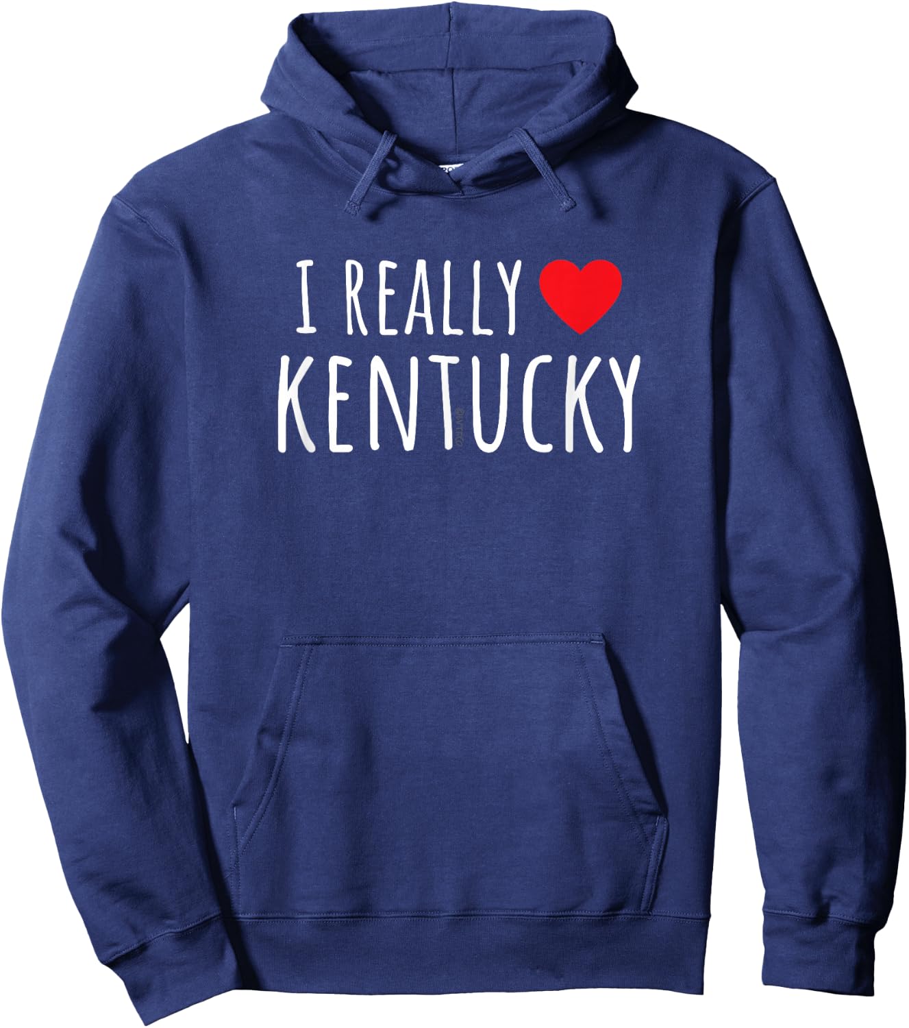 I REALLY LOVE (HEART) KENTUCKY Funny US State Hoodie - Hoodie | Navy