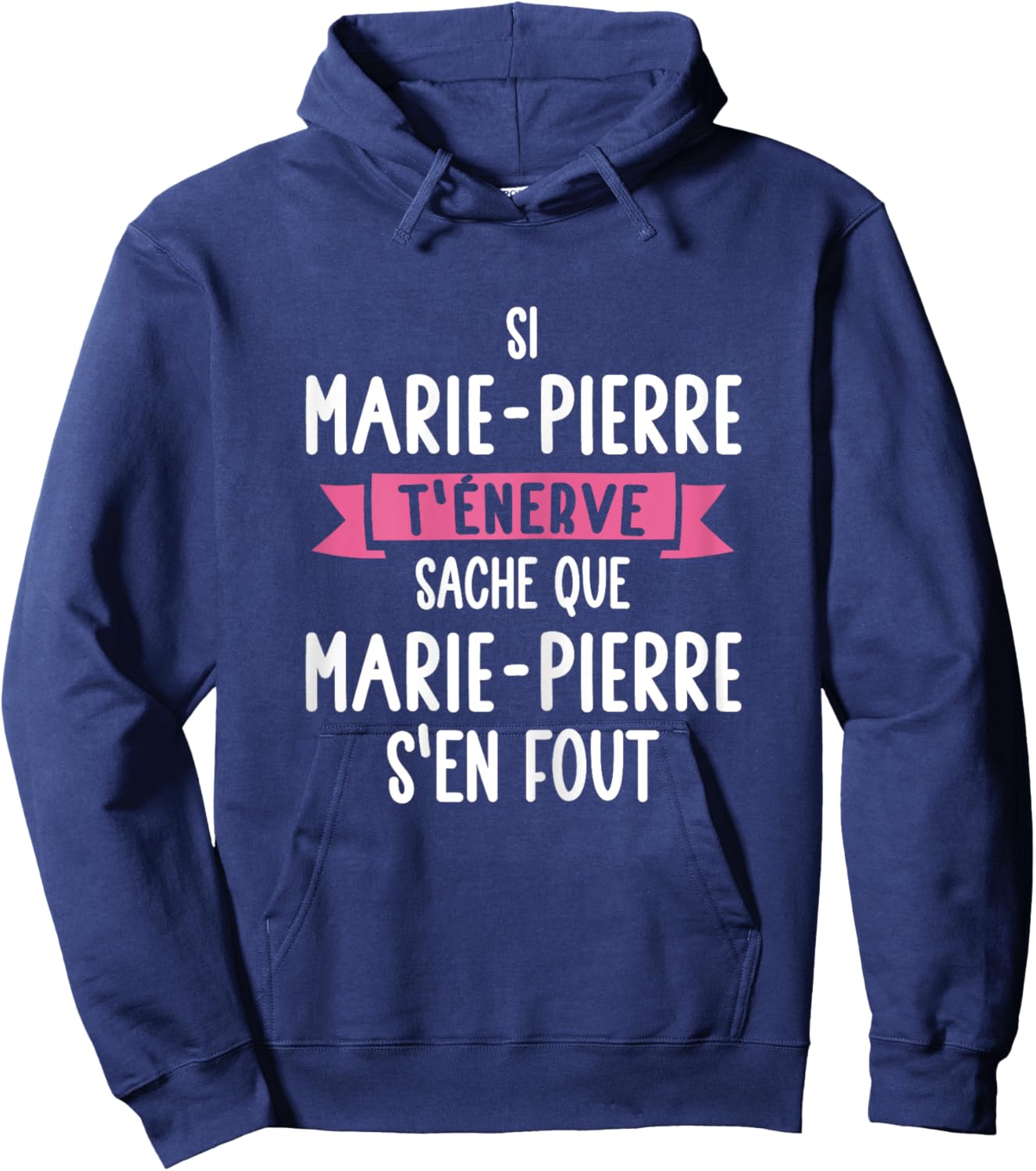 Gift Woman Humour Personalised Name Marie-Pierre , Black, Female X-Small Hoodie - Hoodie | Navy
