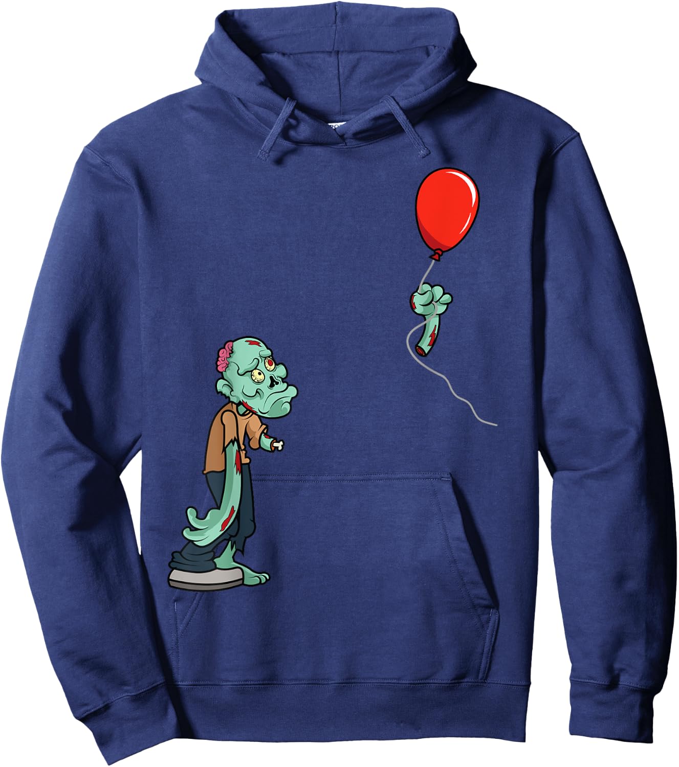 Halloween Funny Zombie Cut Off Arm Balloon Body Part Gift Hoodie - Hoodie | Navy