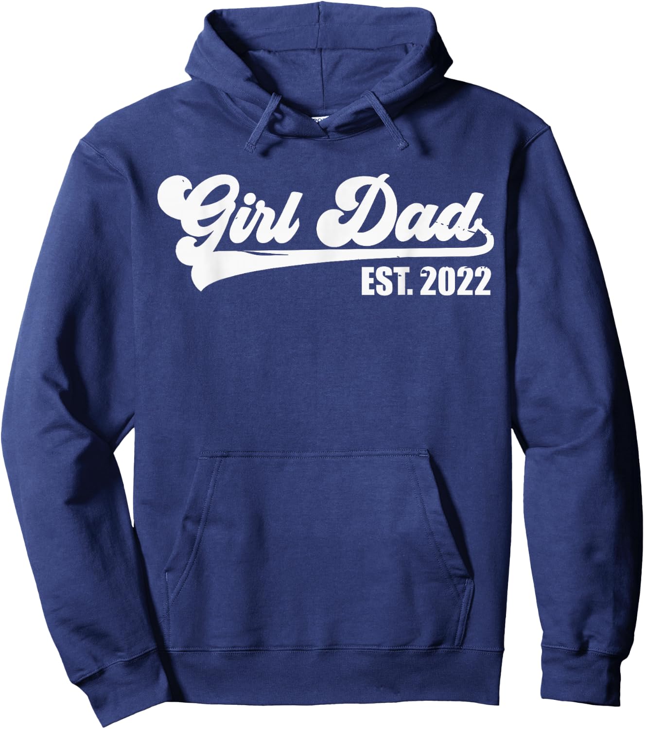 Girl Dad Est 2022 Retro Proud Vintage Father of Daughters Hoodie - Hoodie | Navy