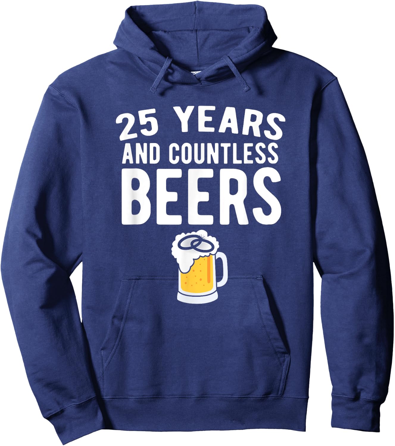 25th Wedding Anniversary T Shirt Funny Husband Love Gift Hoodie - Hoodie | Navy