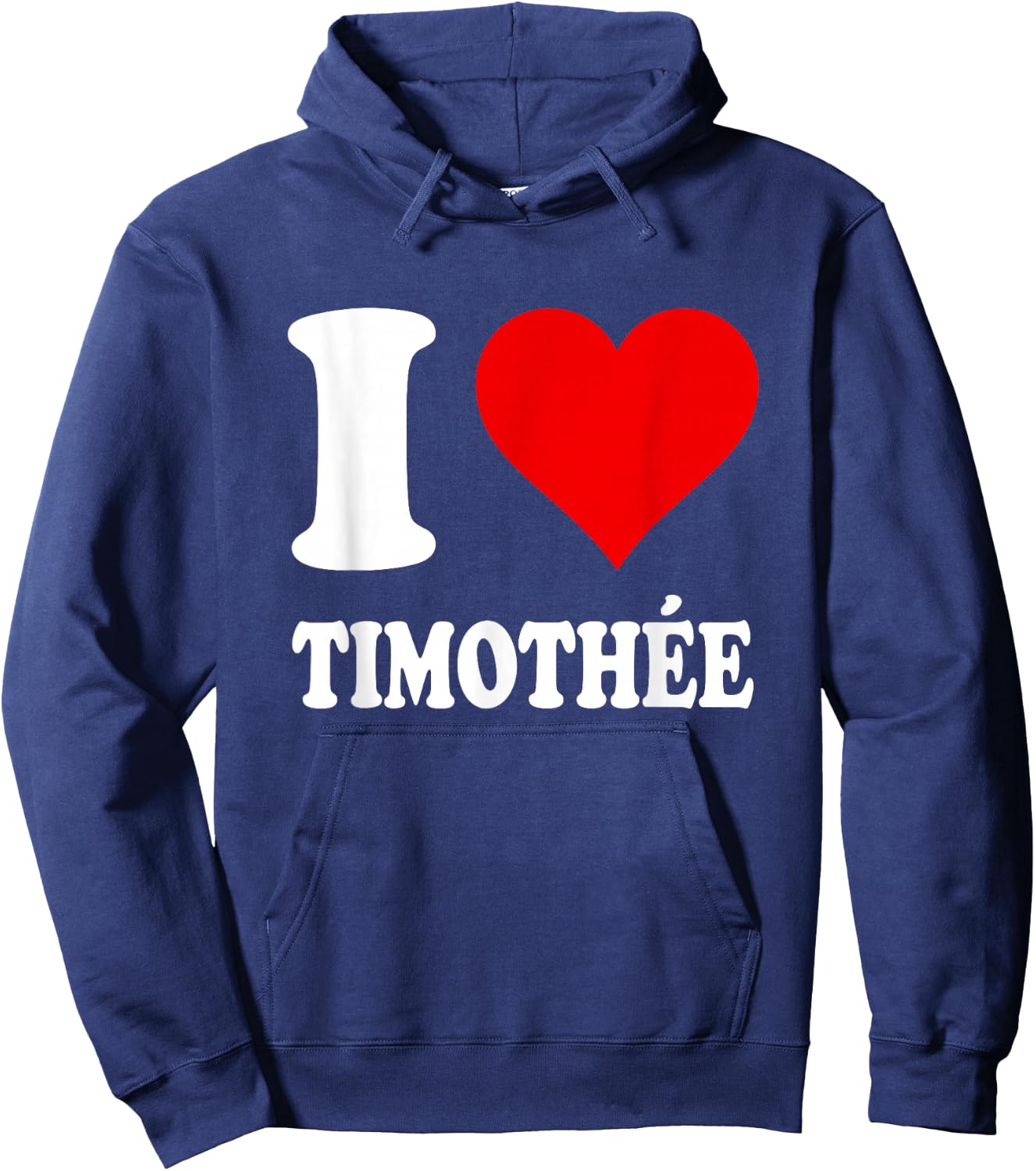 Red Heart I Love Timothée Hoodie - Hoodie | Navy