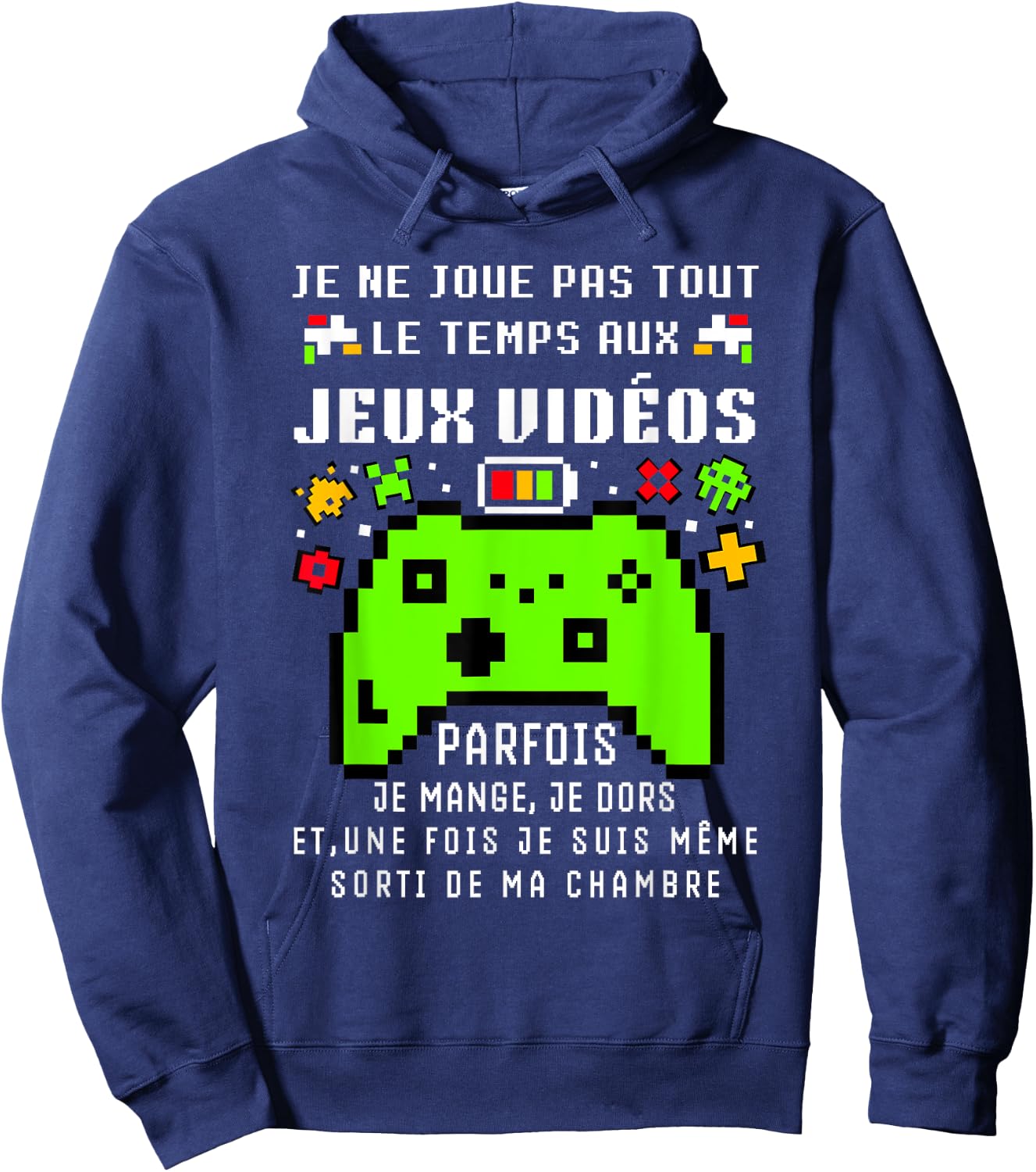 Funny Gamer Teen Video Games Gift Gamer Christmas Funny , Black, S Hoodie - Hoodie | Navy