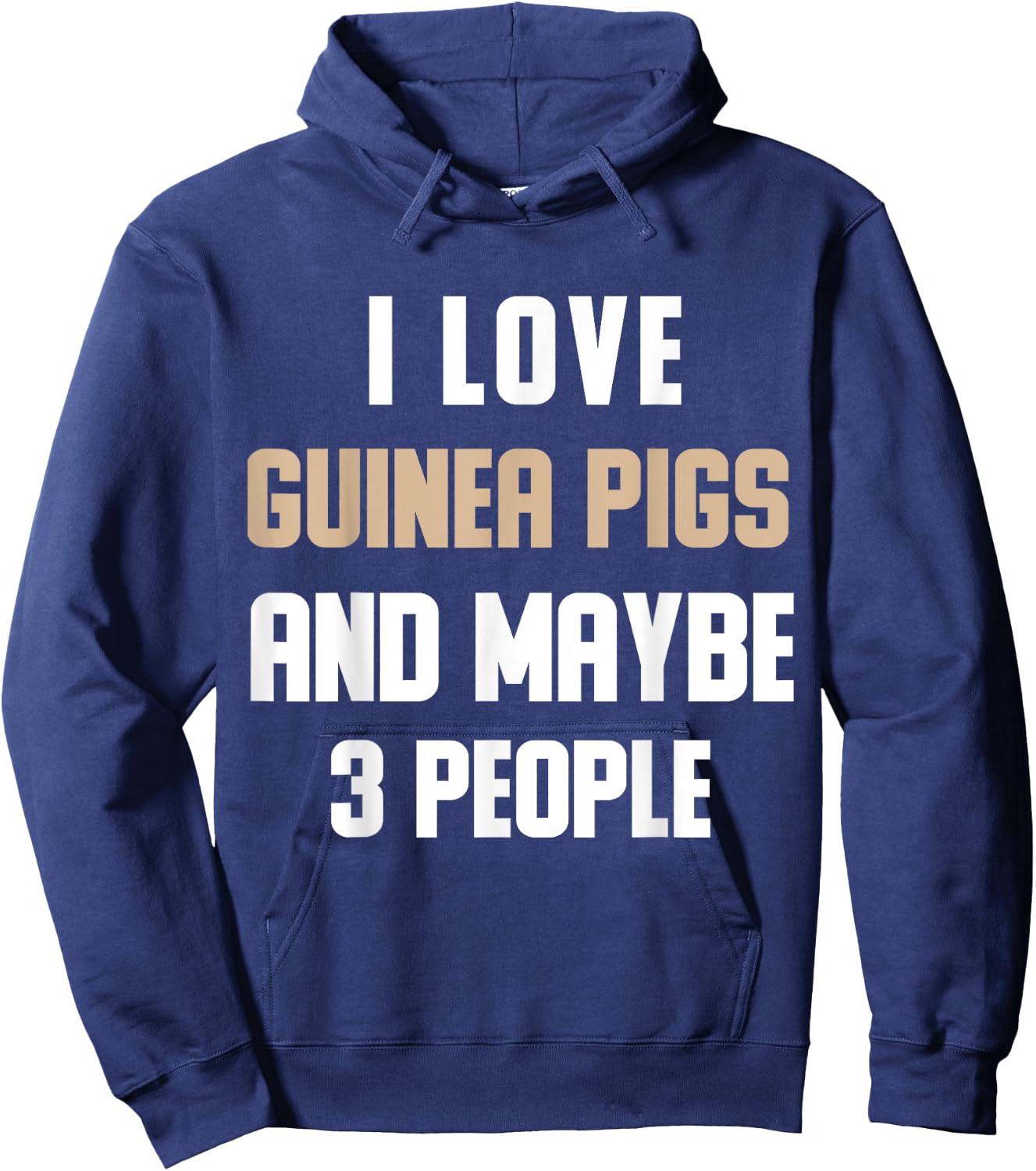 I Love My Guinea Pigs And Maybe 3 People Sarcasm Hoodie - Hoodie | Navy