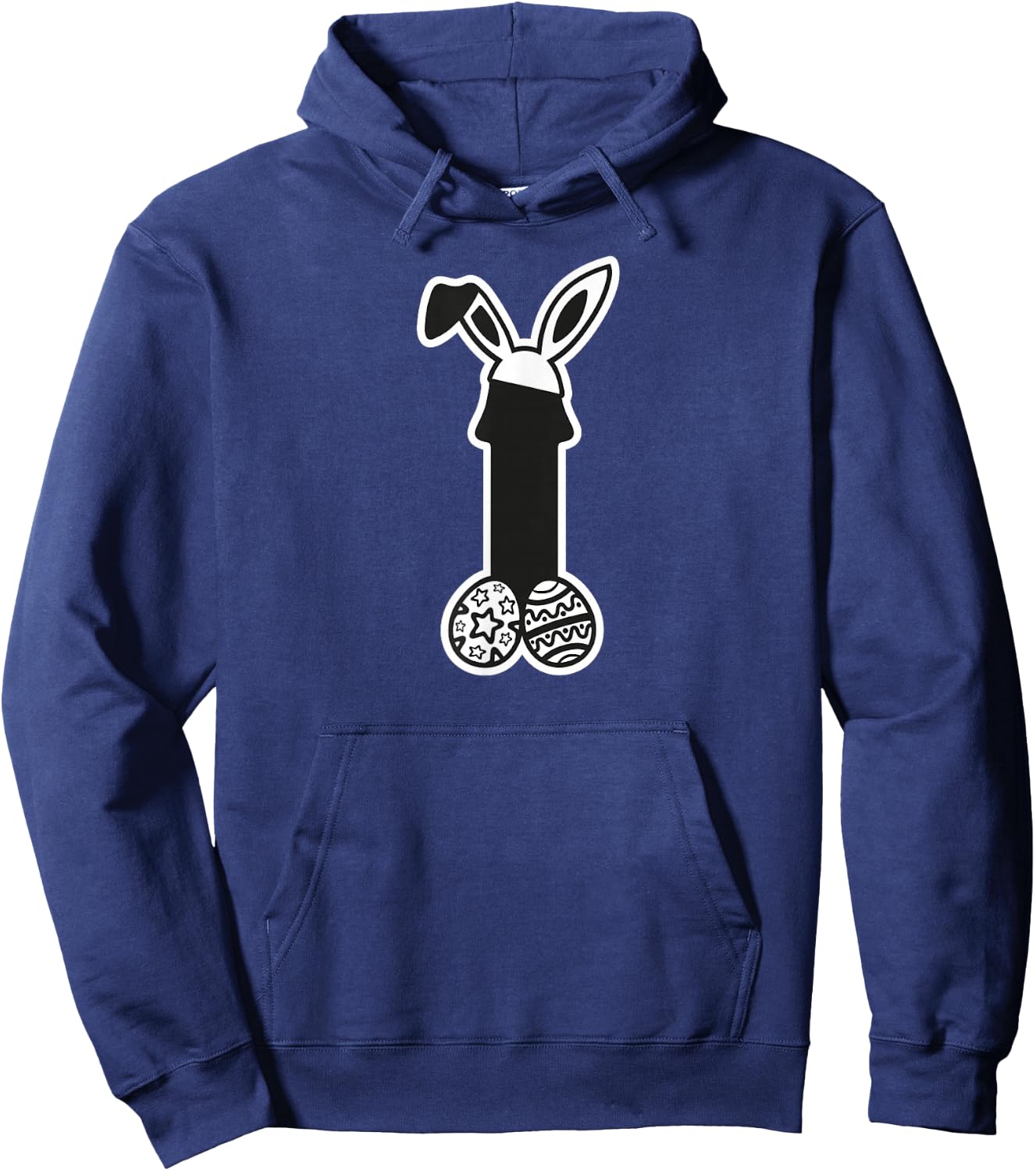 Funny bunny ears with Easter eggs Hoodie - Hoodie | Navy