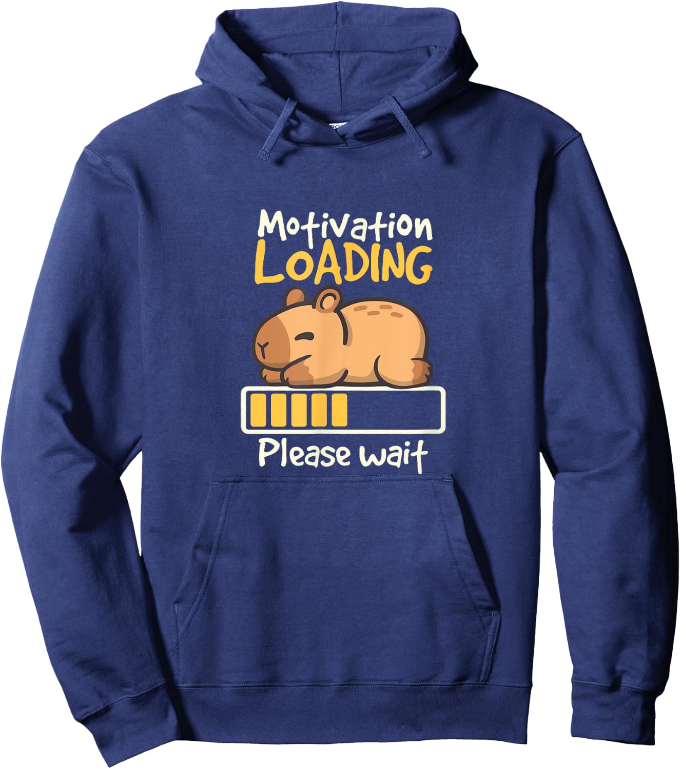 Capybara Motivation Loading — lustiges für Capybara-Liebhaber Hoodie - Hoodie | Navy