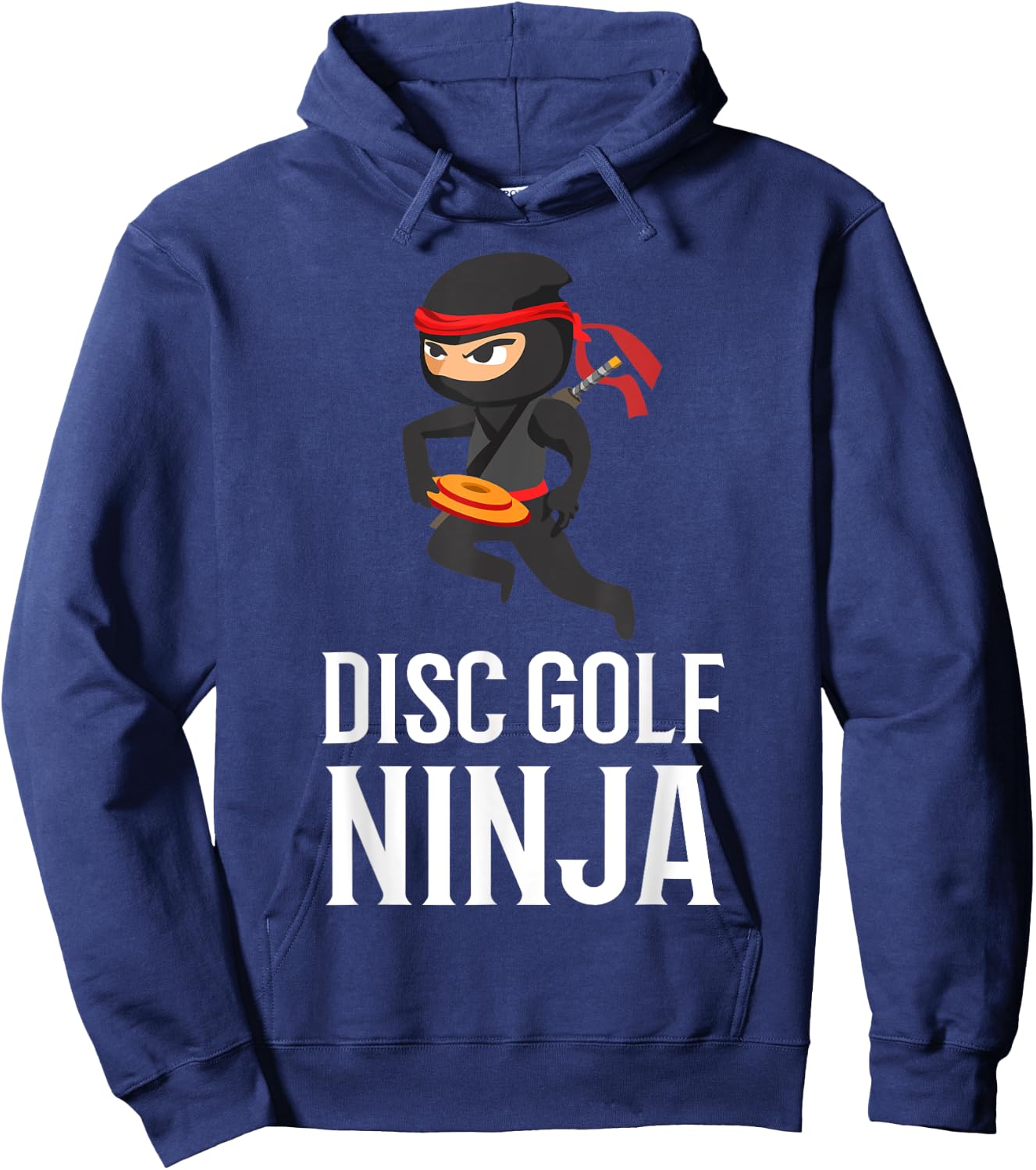 Funny Disc Golf Ninja Gift | Golfer Disc Player Men Women Hoodie - Hoodie | Navy