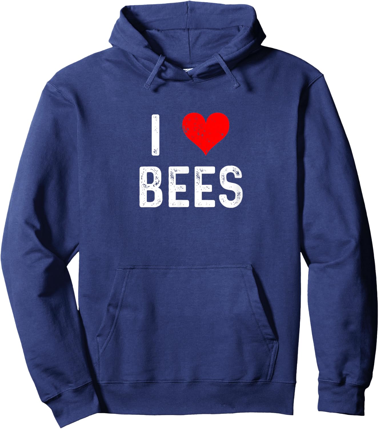 I Love Bees - Heart - Hive Honey Beekeeper Beekeeping Hoodie - Hoodie | Navy