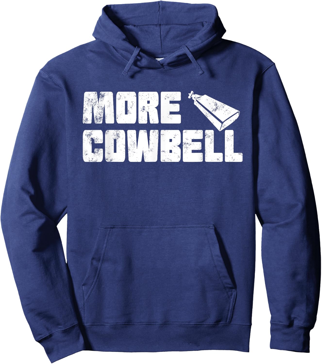Vintage More Cowbell Funny Sarcastic Humor Music Lover Hoodie - Hoodie | Navy